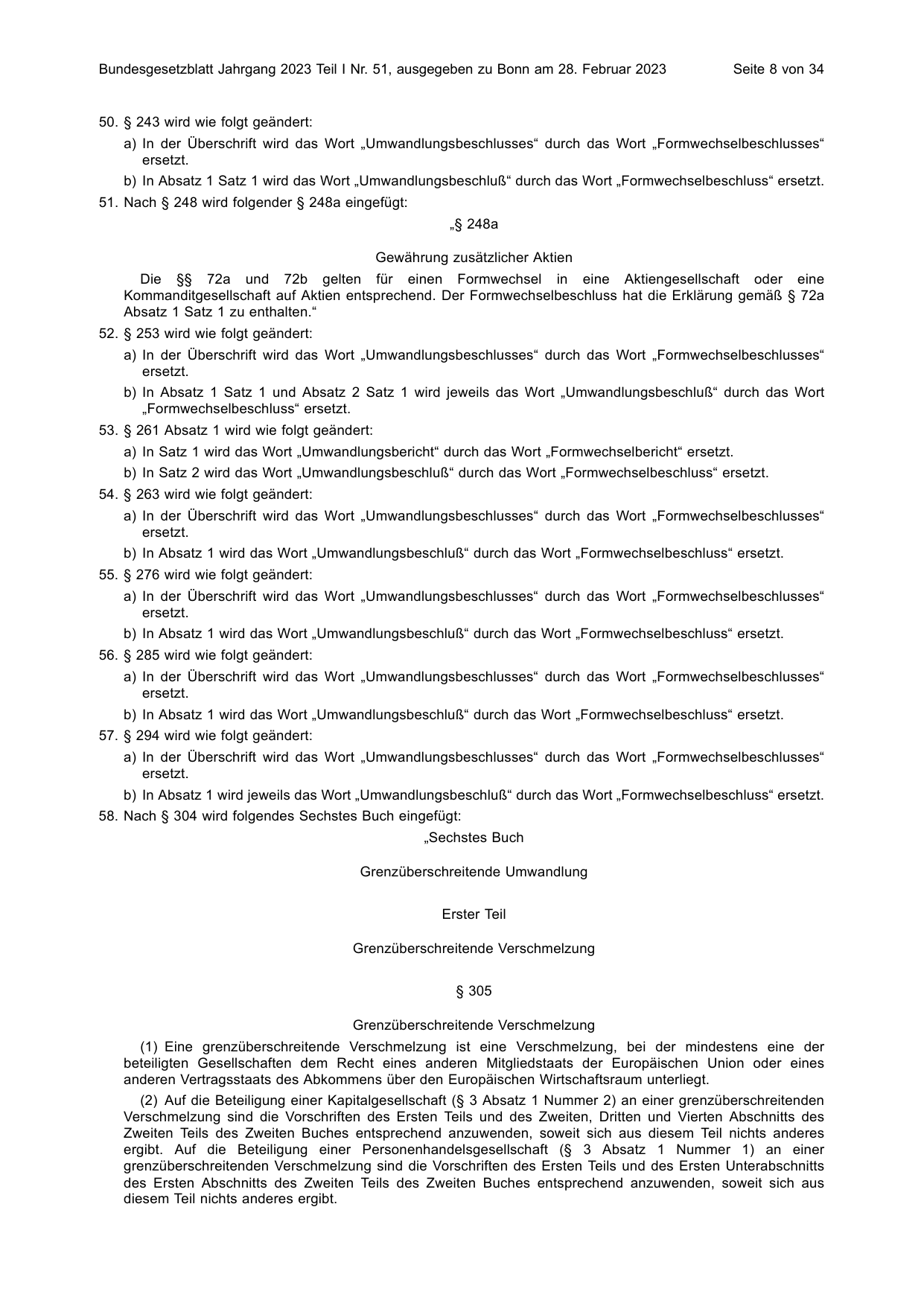 BGBl. 2023, Seite 8 — Originalseite als Abbildung