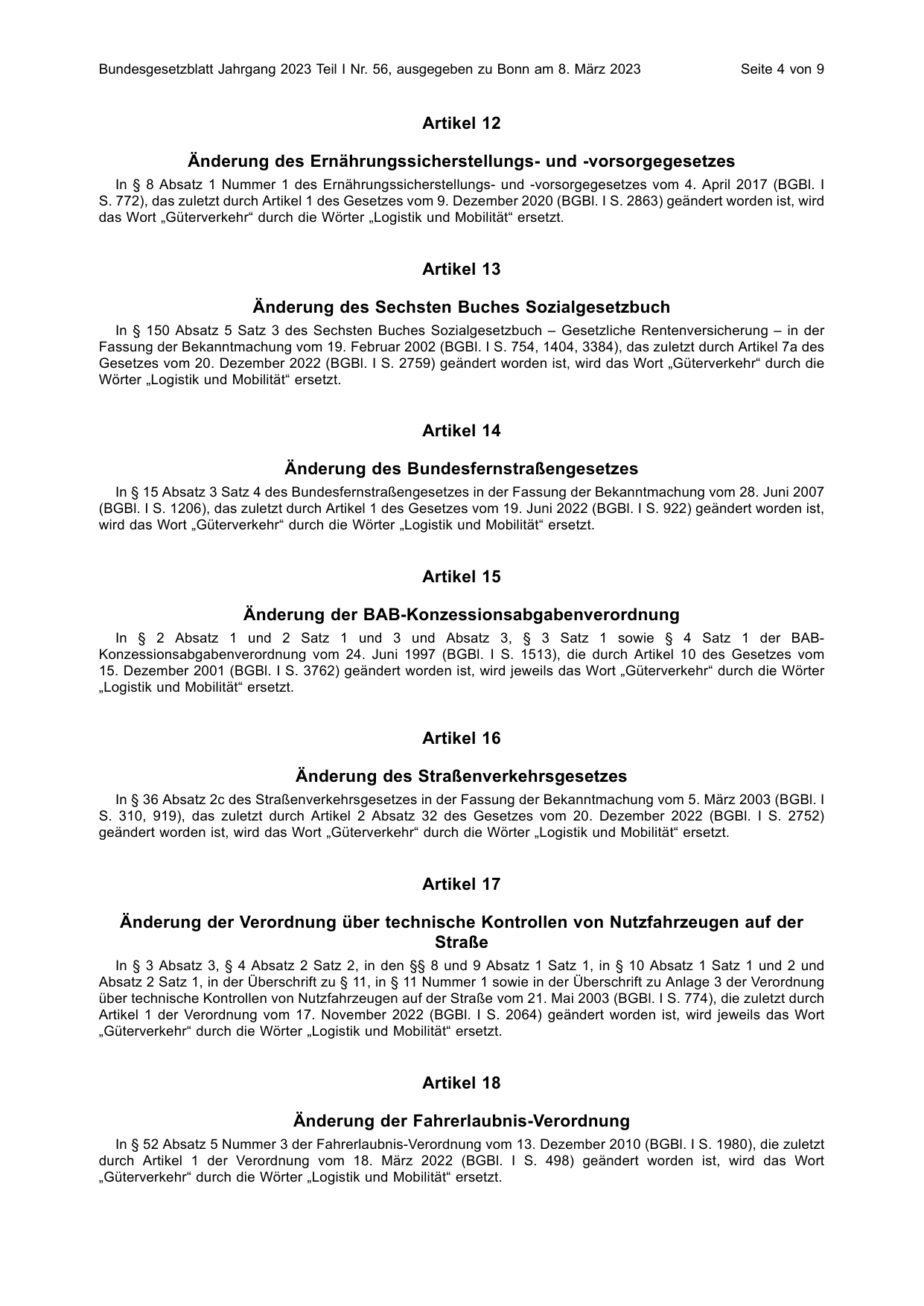 BGBl. 2023, Seite 4 — Originalseite als Abbildung
