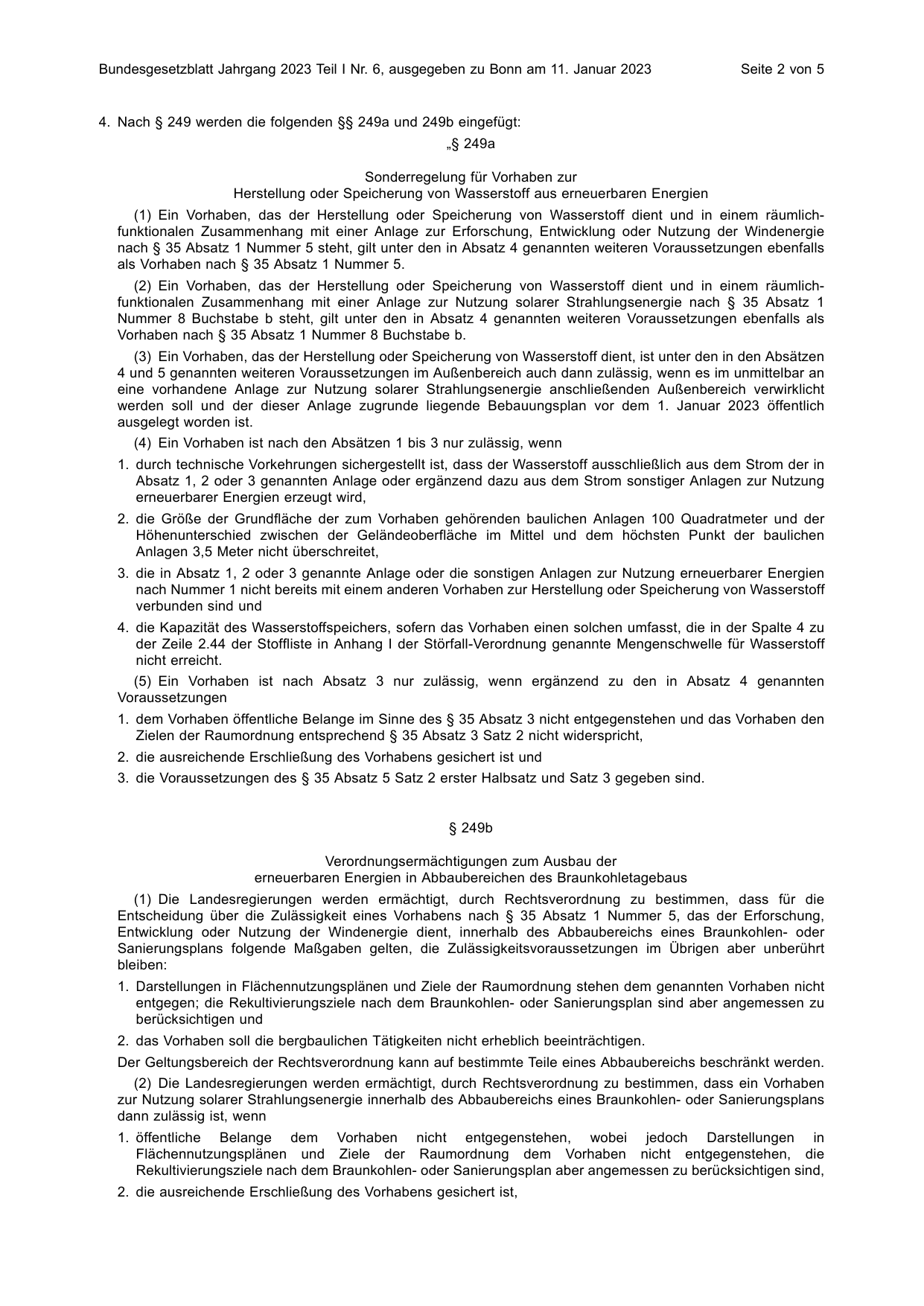 BGBl. 2023, Seite 2 — Originalseite als Abbildung