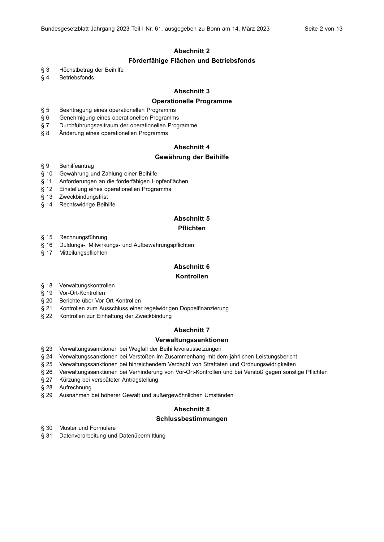 BGBl. 2023, Seite 2 — Originalseite als Abbildung
