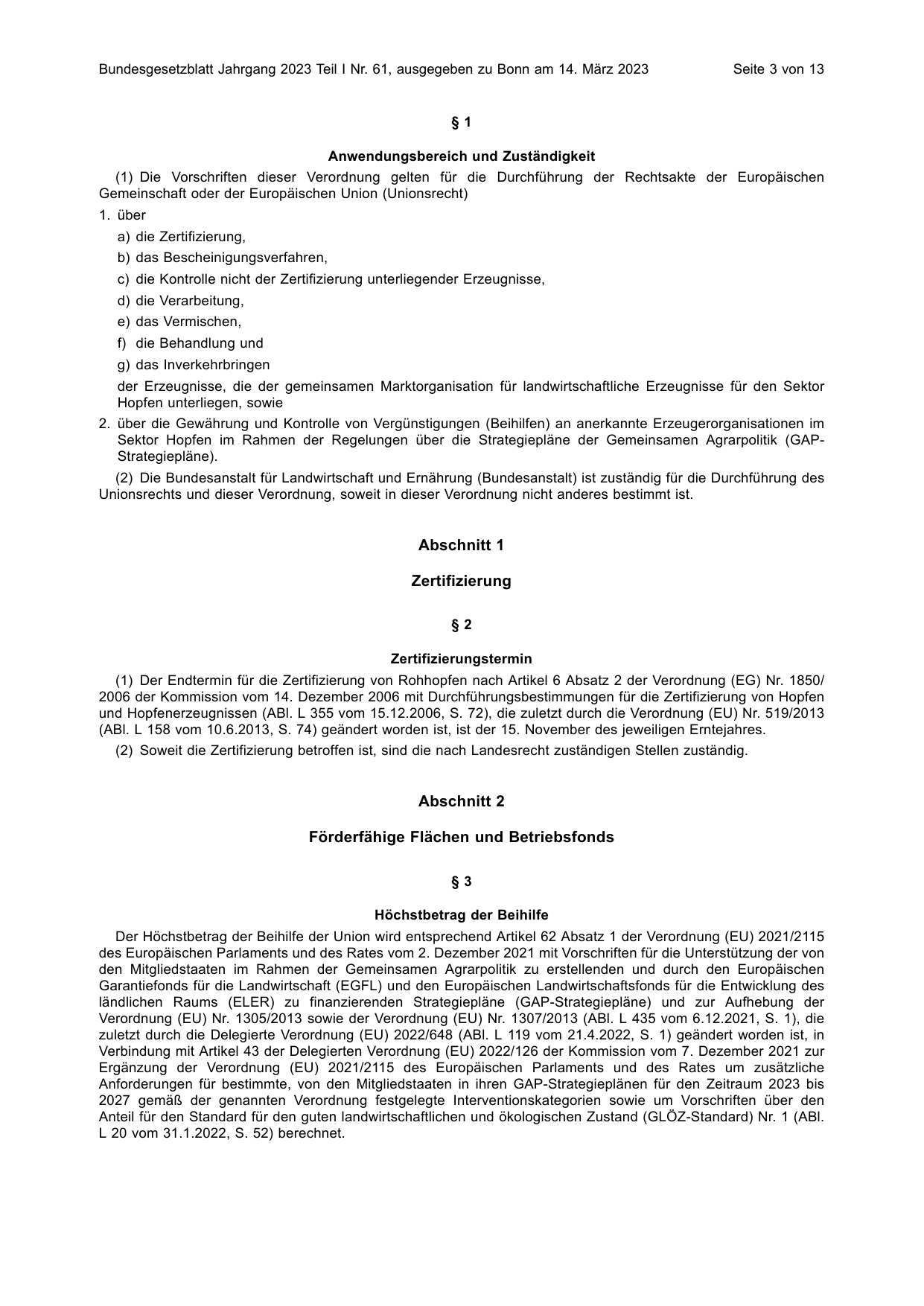 BGBl. 2023, Seite 3 — Originalseite als Abbildung