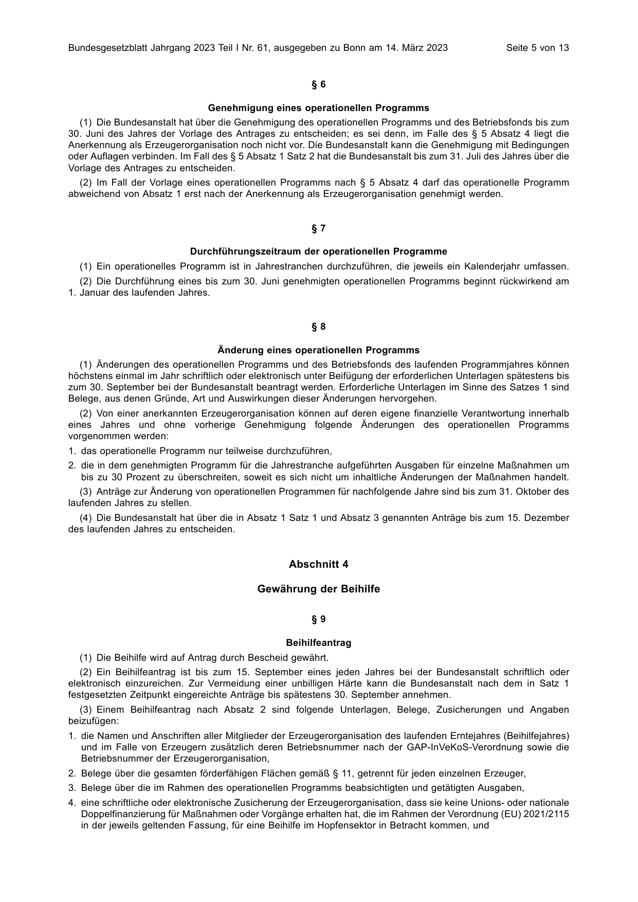 BGBl. 2023, Seite 5 — Originalseite als Abbildung
