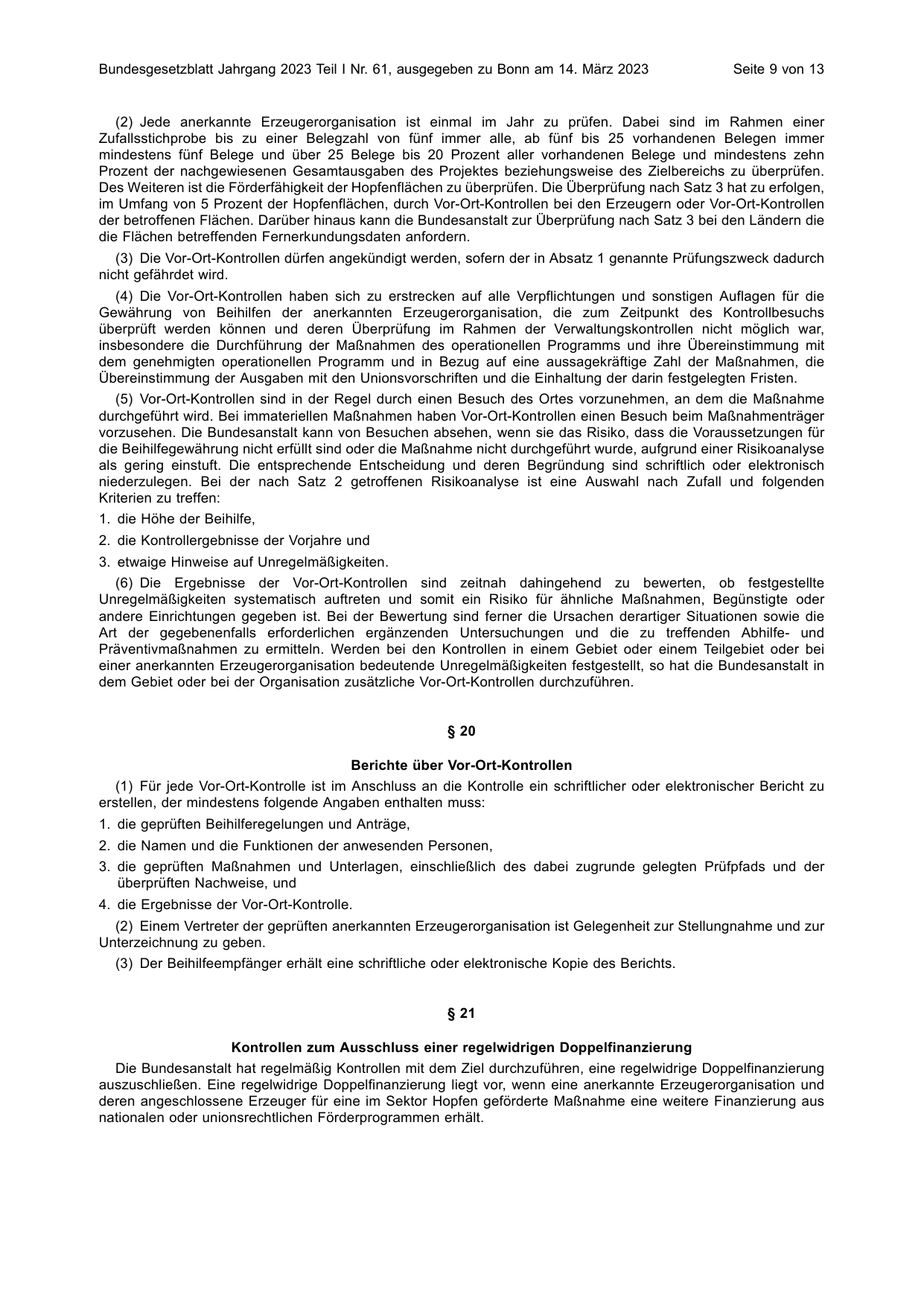 BGBl. 2023, Seite 9 — Originalseite als Abbildung