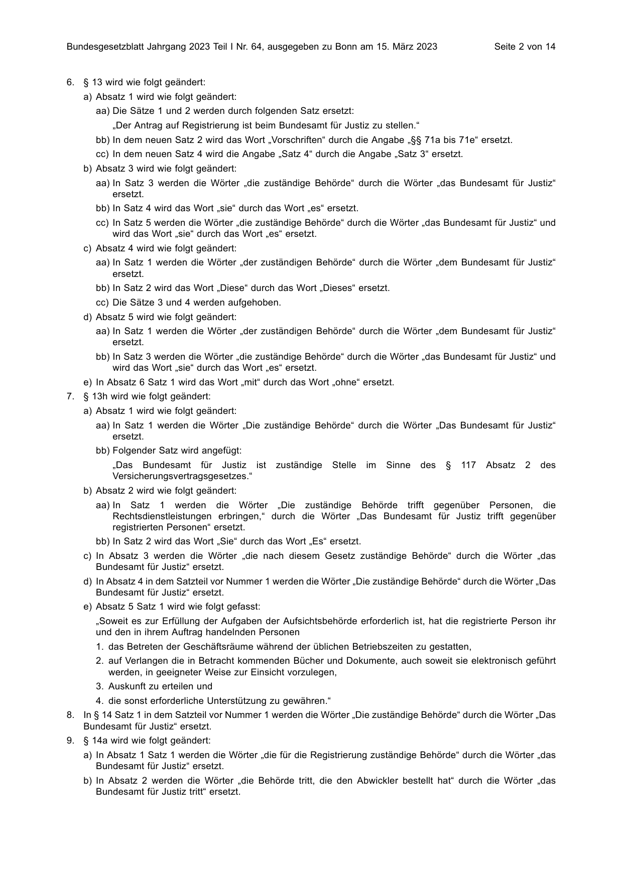 BGBl. 2023, Seite 2 — Originalseite als Abbildung