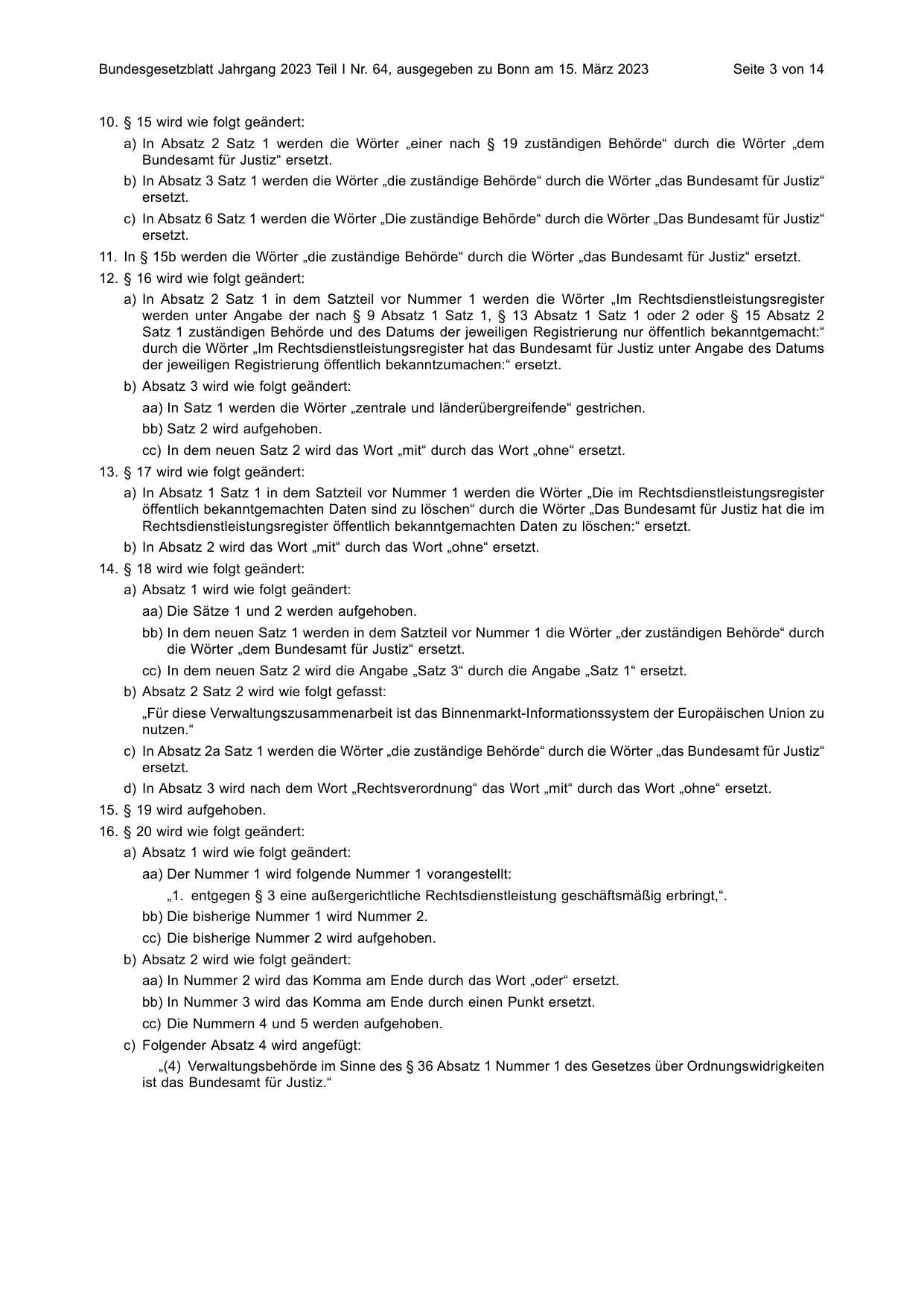 BGBl. 2023, Seite 3 — Originalseite als Abbildung