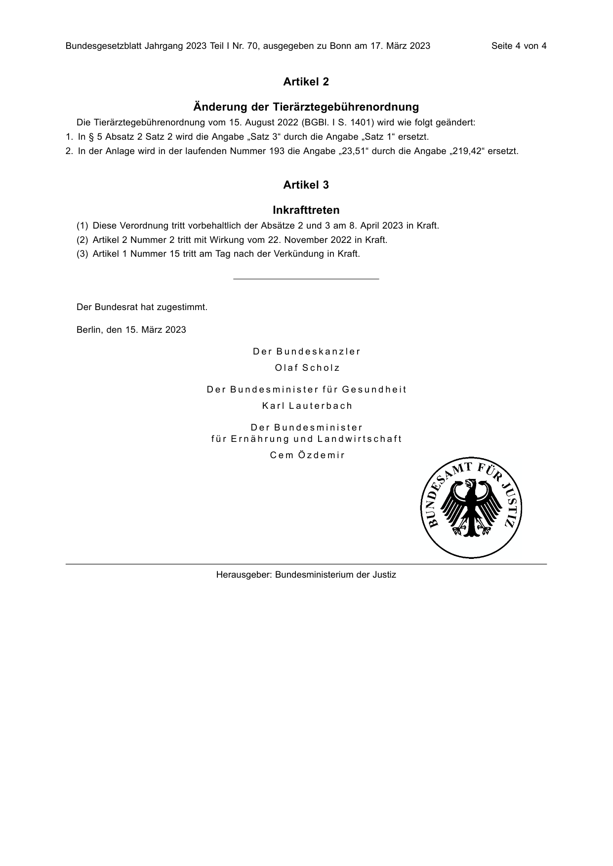 BGBl. 2023, Seite 4 — Originalseite als Abbildung