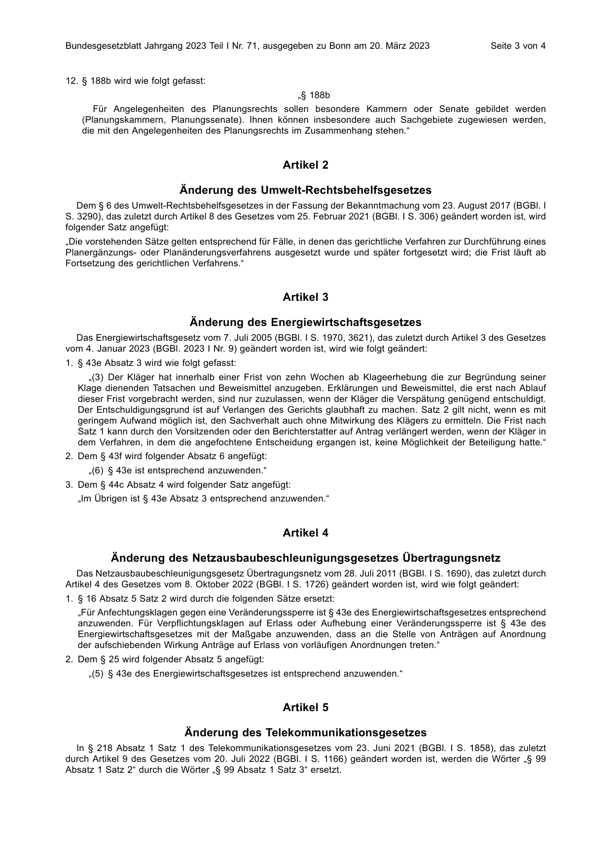 BGBl. 2023, Seite 3 — Originalseite als Abbildung