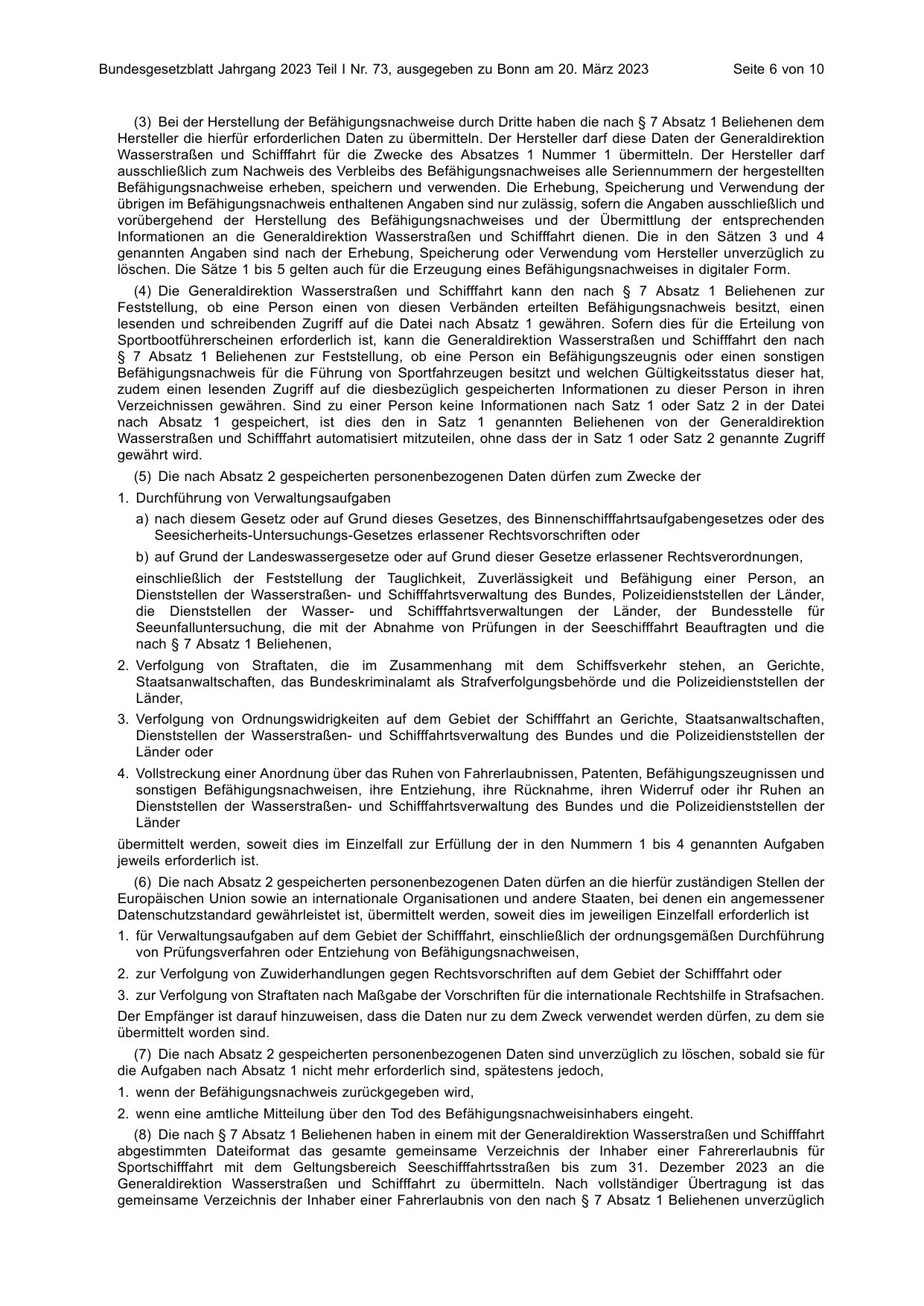 BGBl. 2023, Seite 6 — Originalseite als Abbildung