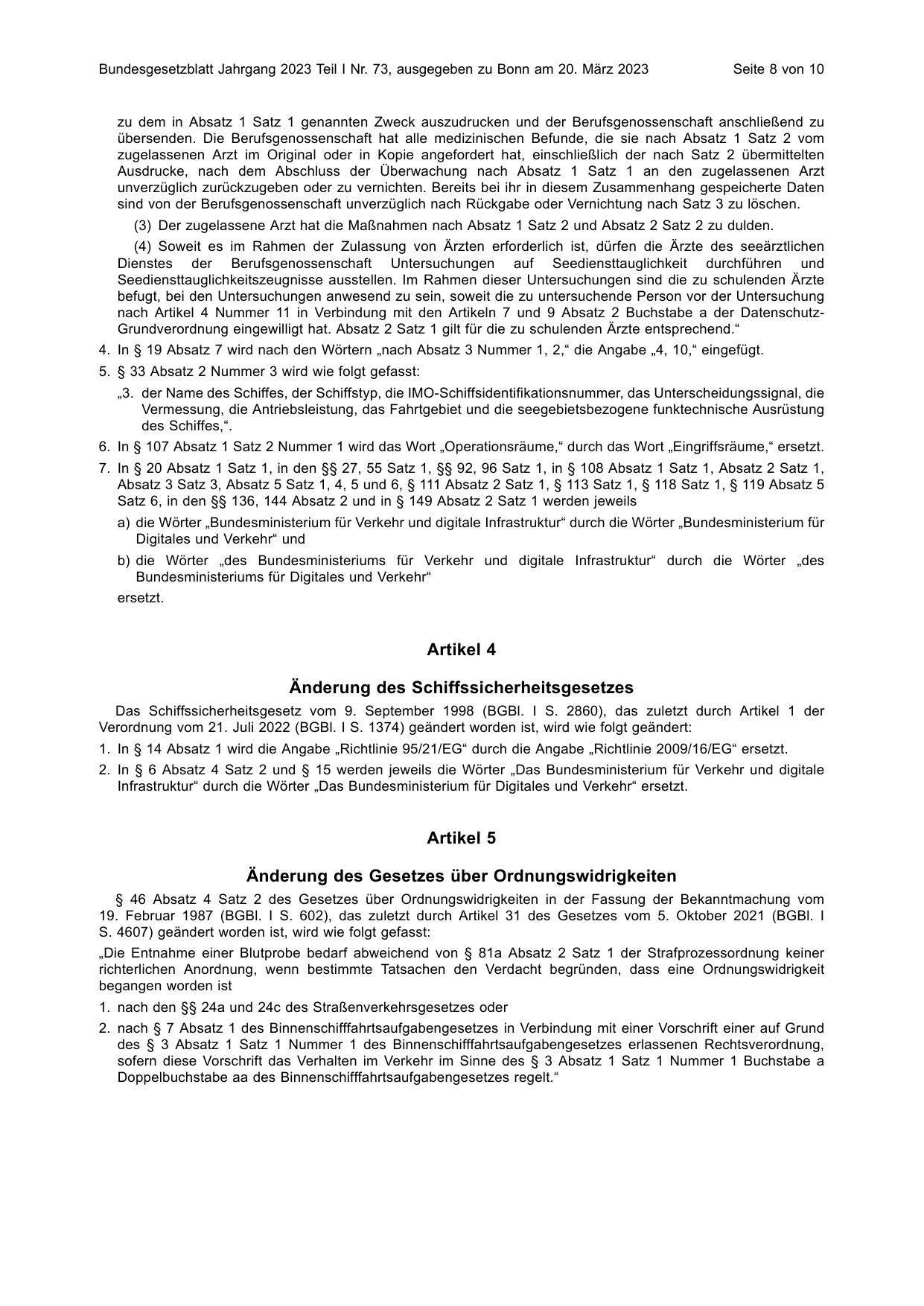 BGBl. 2023, Seite 8 — Originalseite als Abbildung