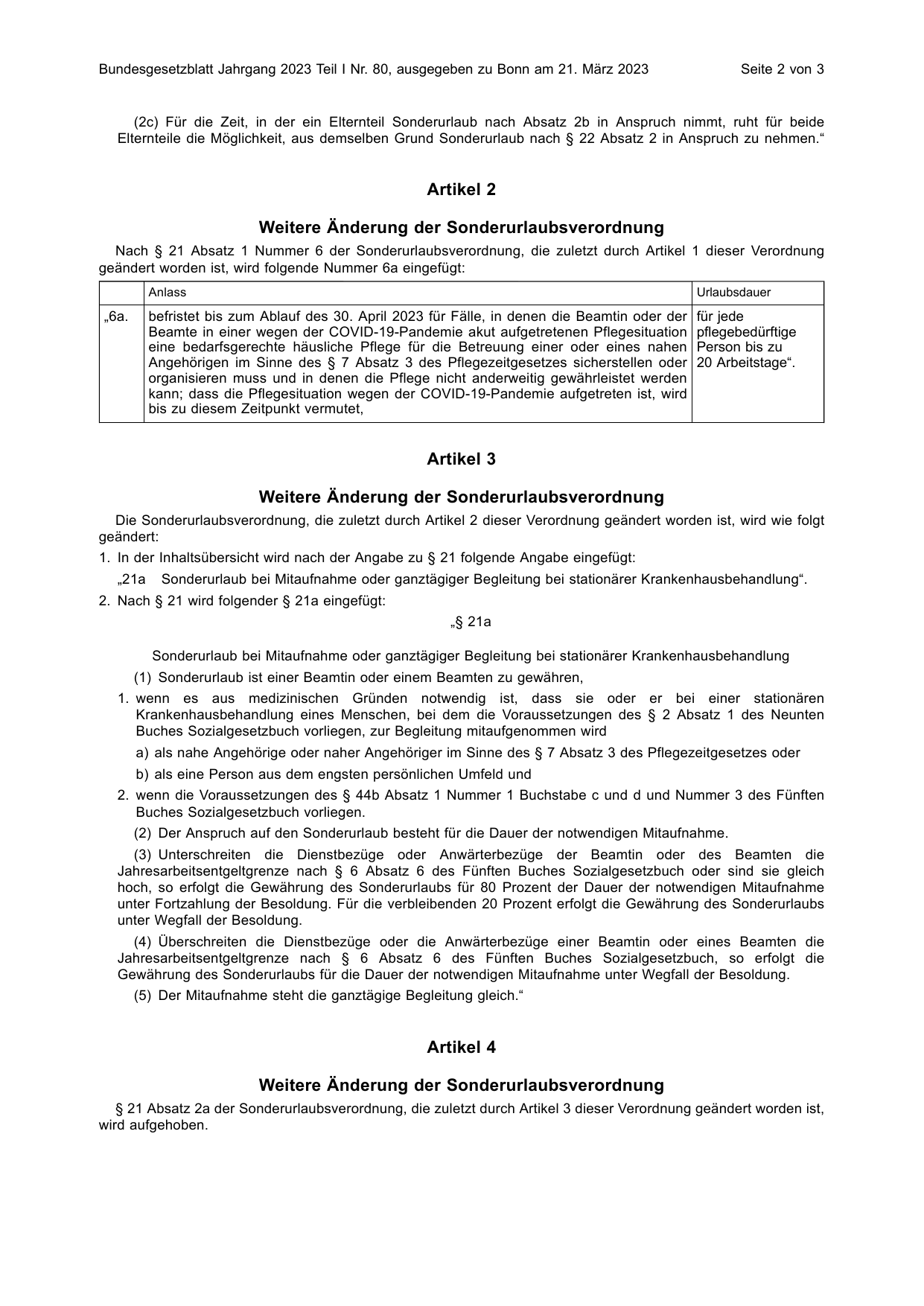 BGBl. 2023, Seite 2 — Originalseite als Abbildung