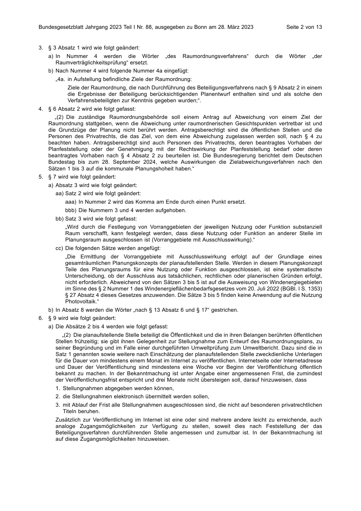 BGBl. 2023, Seite 2 — Originalseite als Abbildung