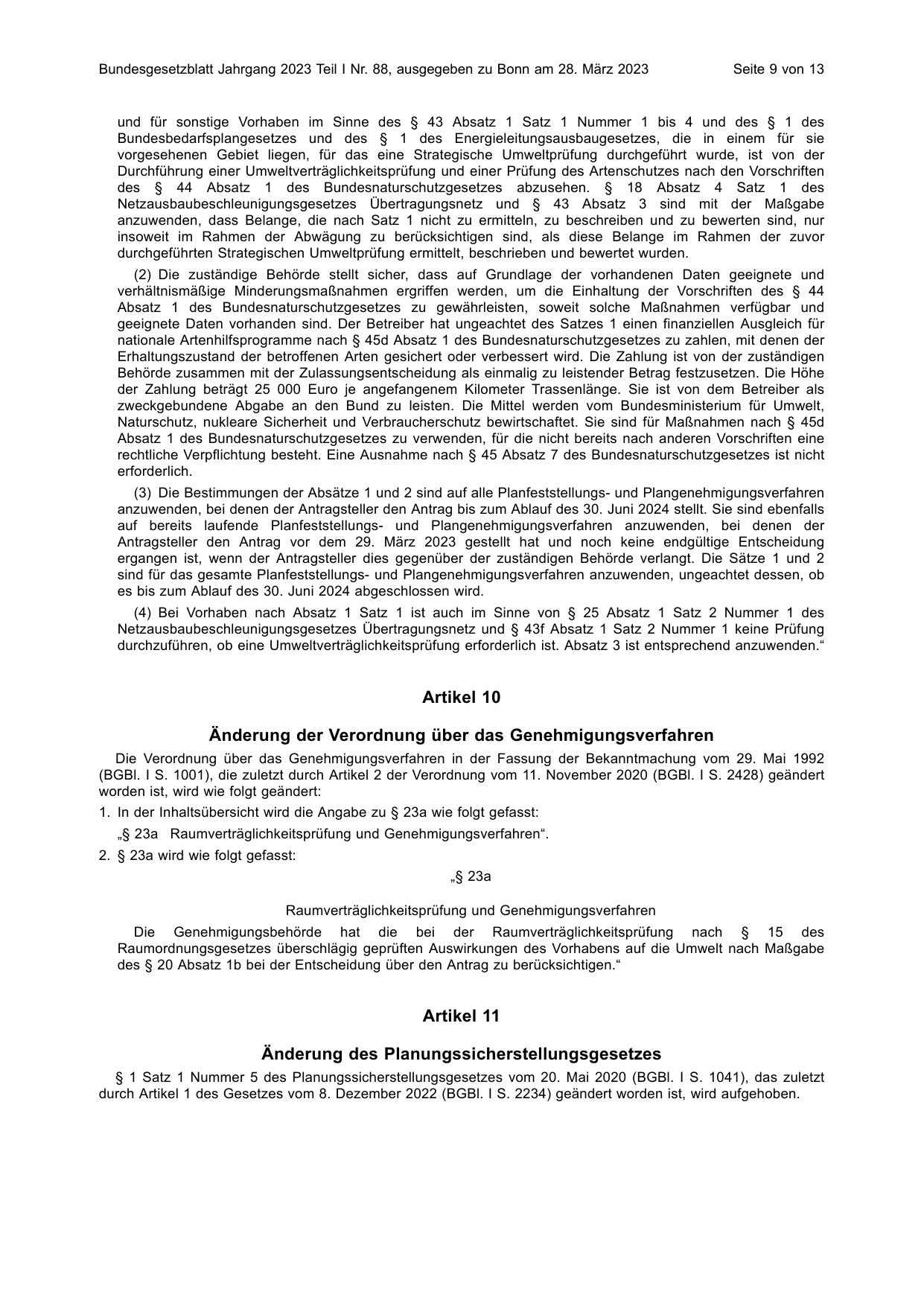 BGBl. 2023, Seite 9 — Originalseite als Abbildung