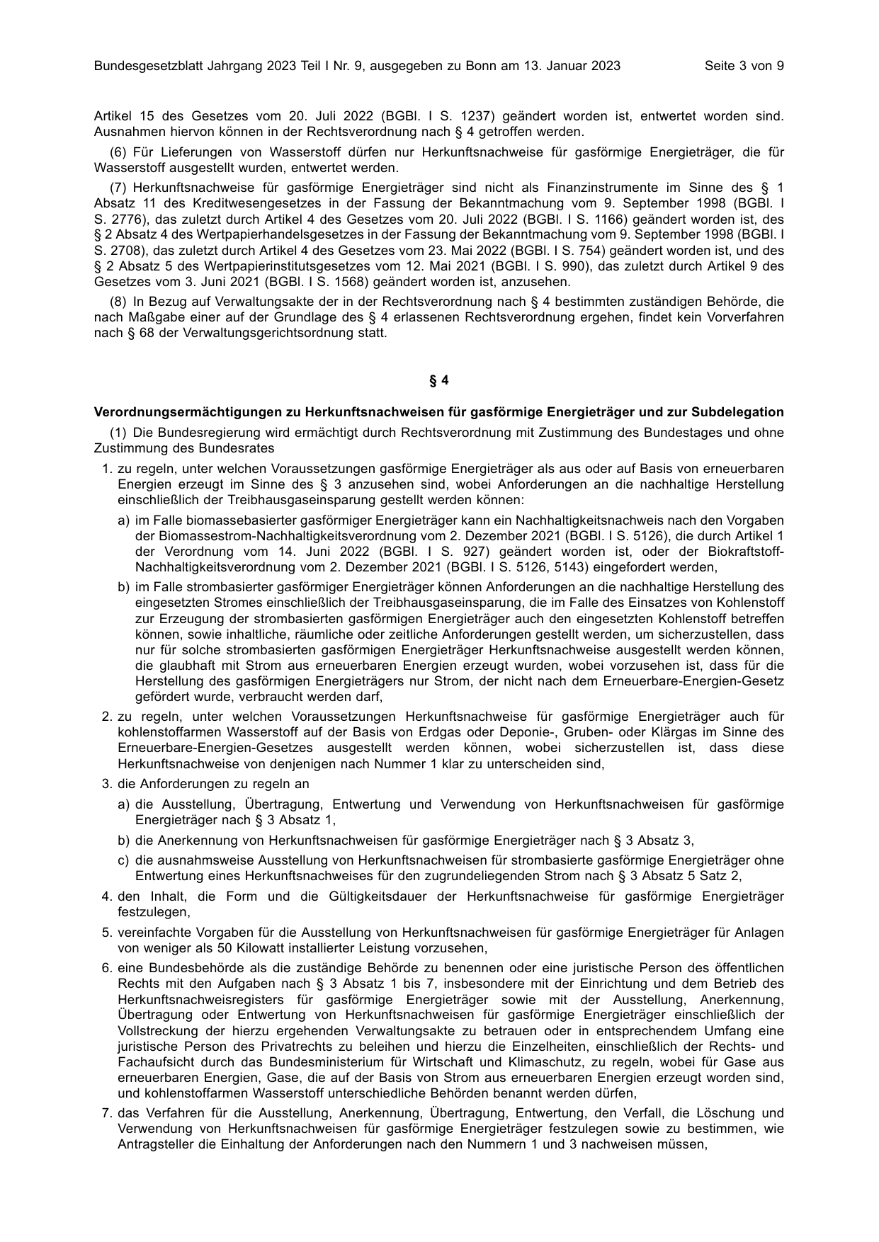 BGBl. 2023, Seite 3 — Originalseite als Abbildung