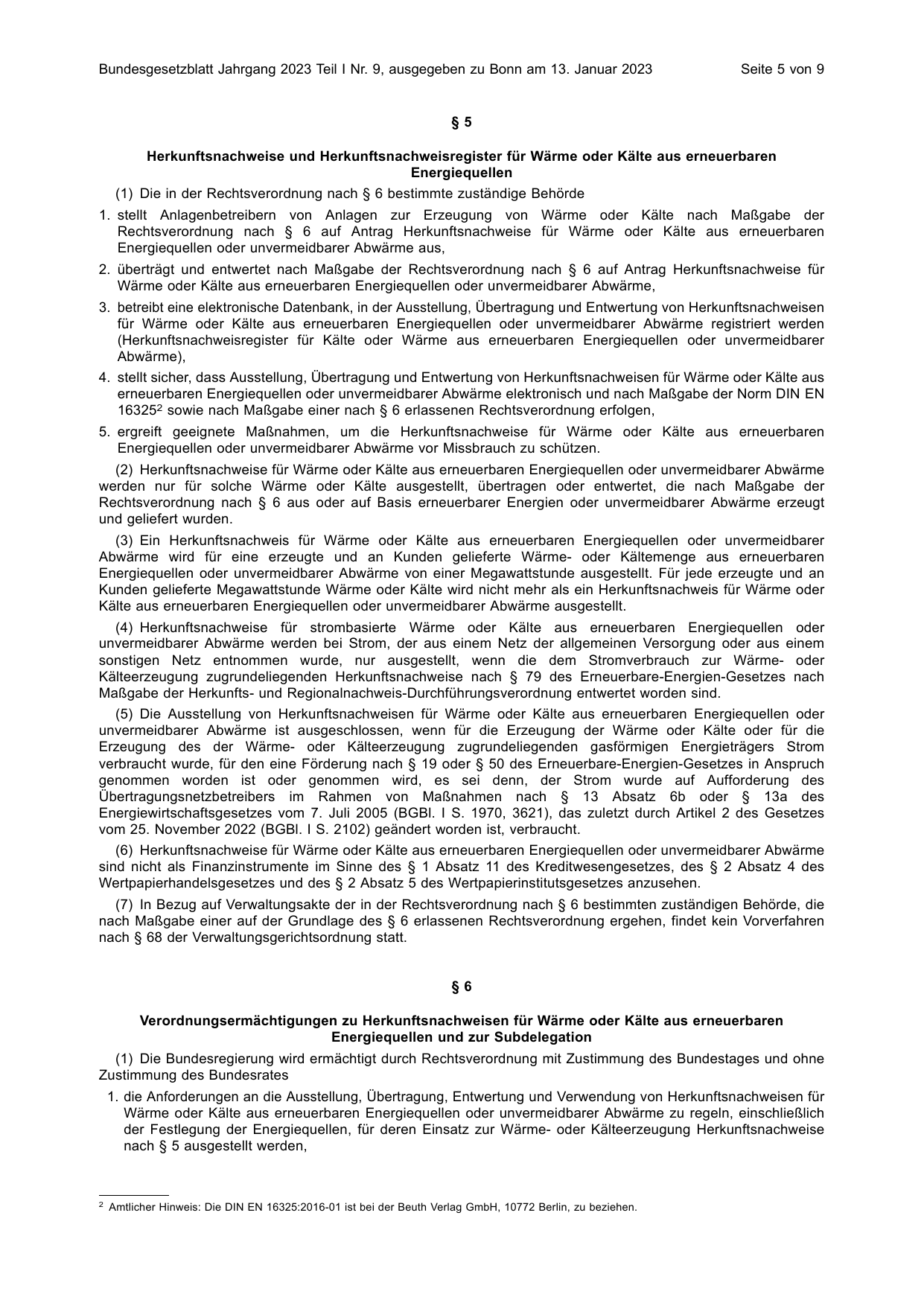 BGBl. 2023, Seite 5 — Originalseite als Abbildung
