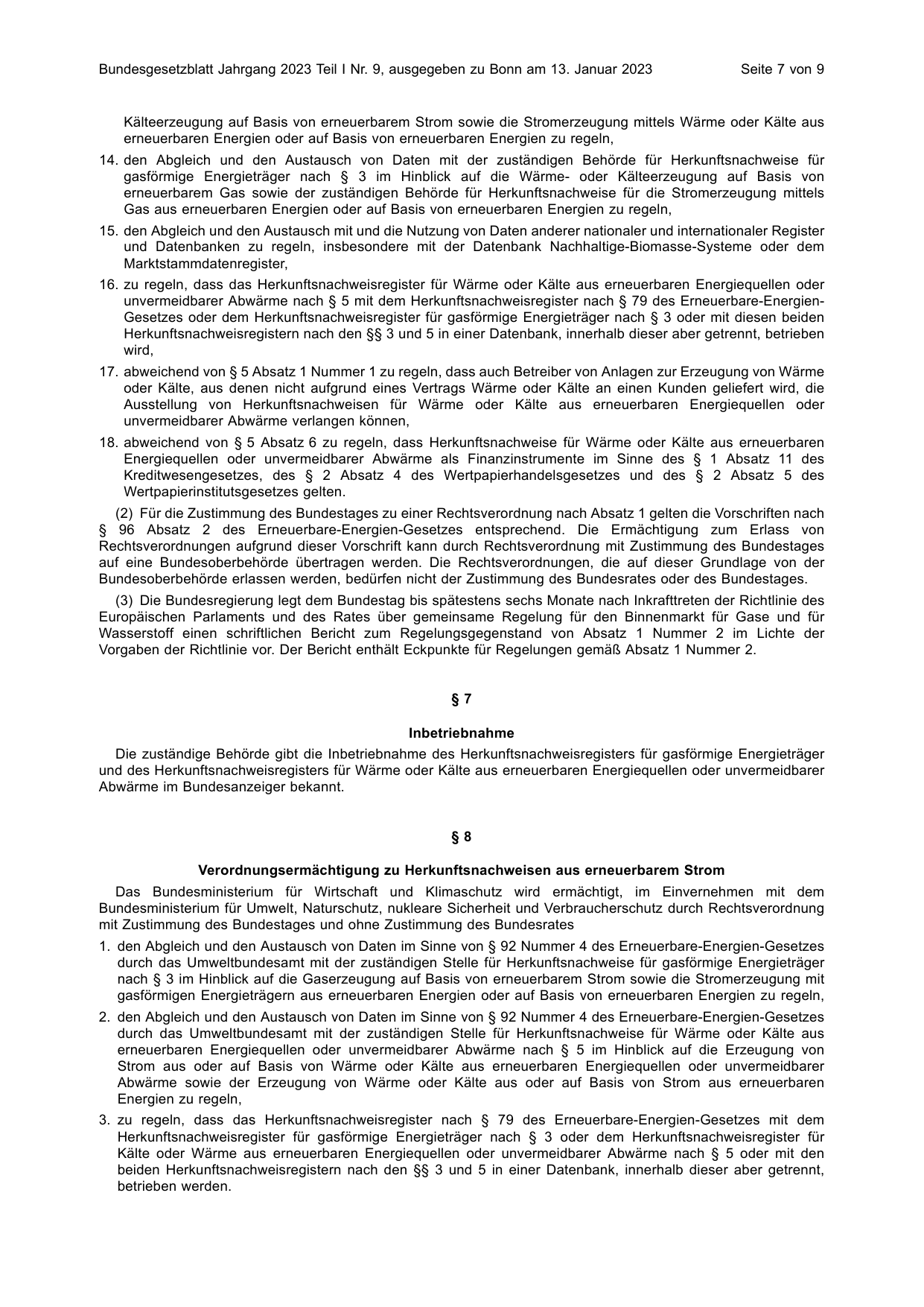 BGBl. 2023, Seite 7 — Originalseite als Abbildung