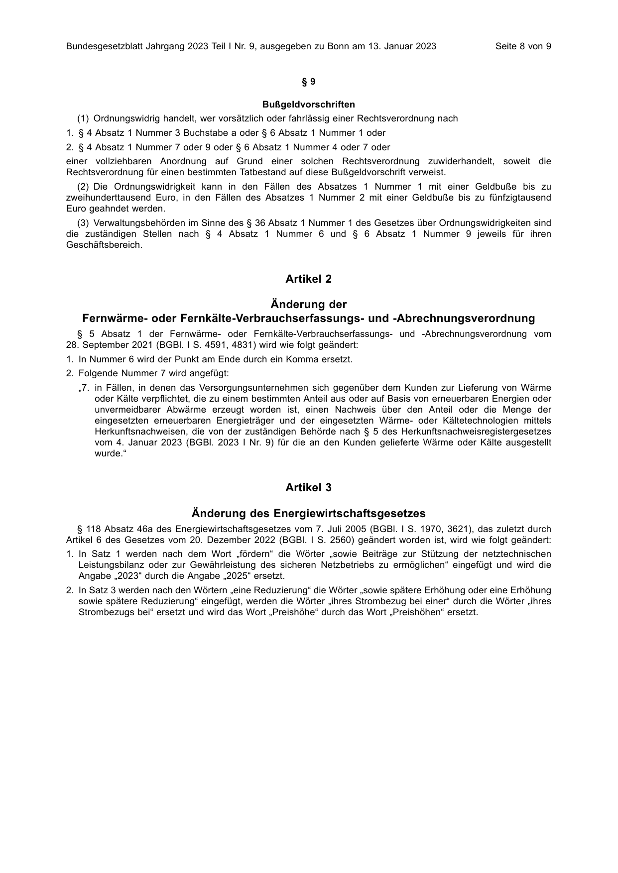 BGBl. 2023, Seite 8 — Originalseite als Abbildung