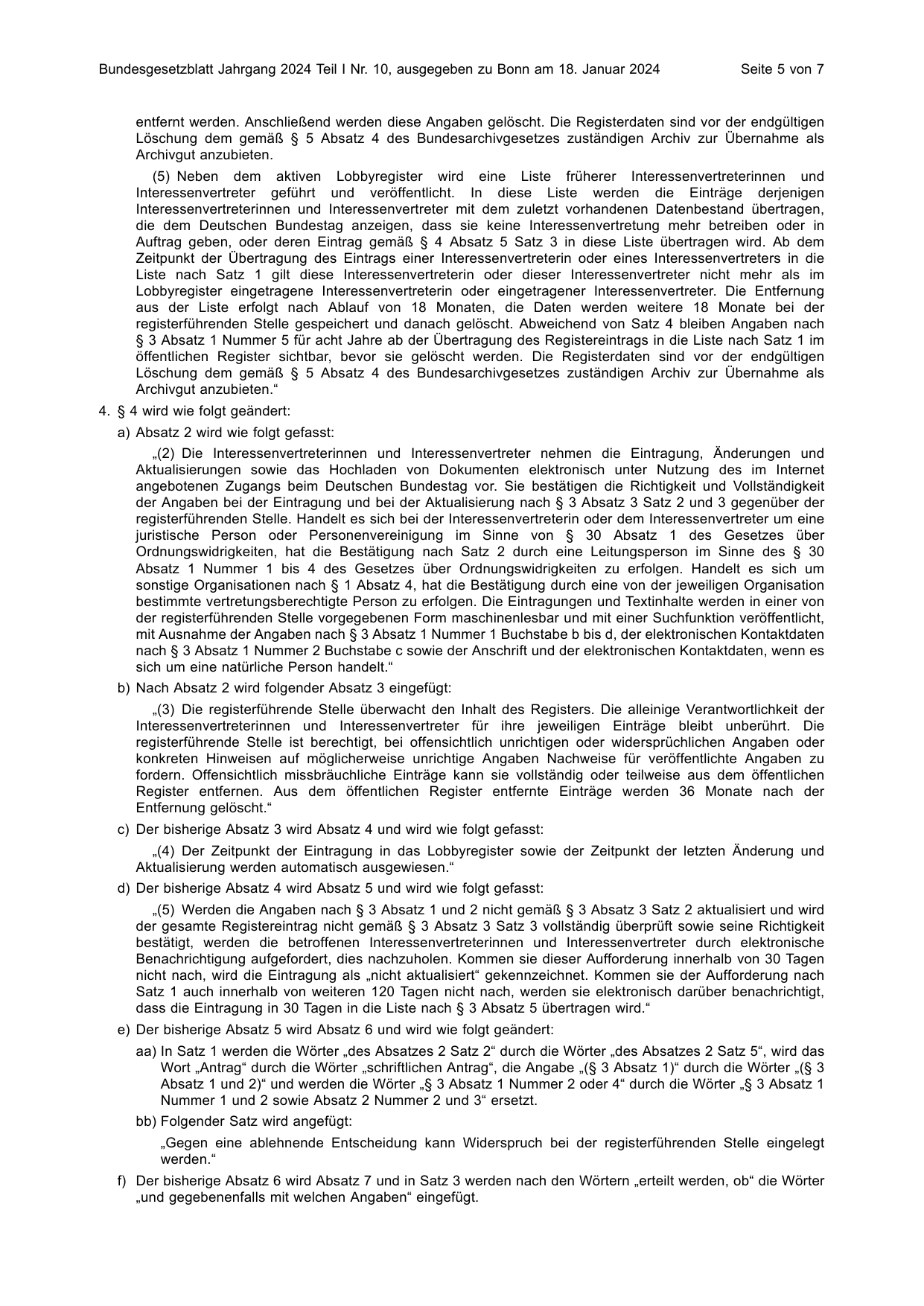 BGBl. 2024, Seite 5 — Originalseite als Abbildung