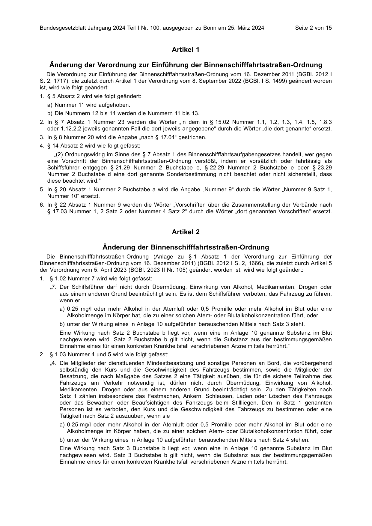 BGBl. 2024, Seite 2 — Originalseite als Abbildung