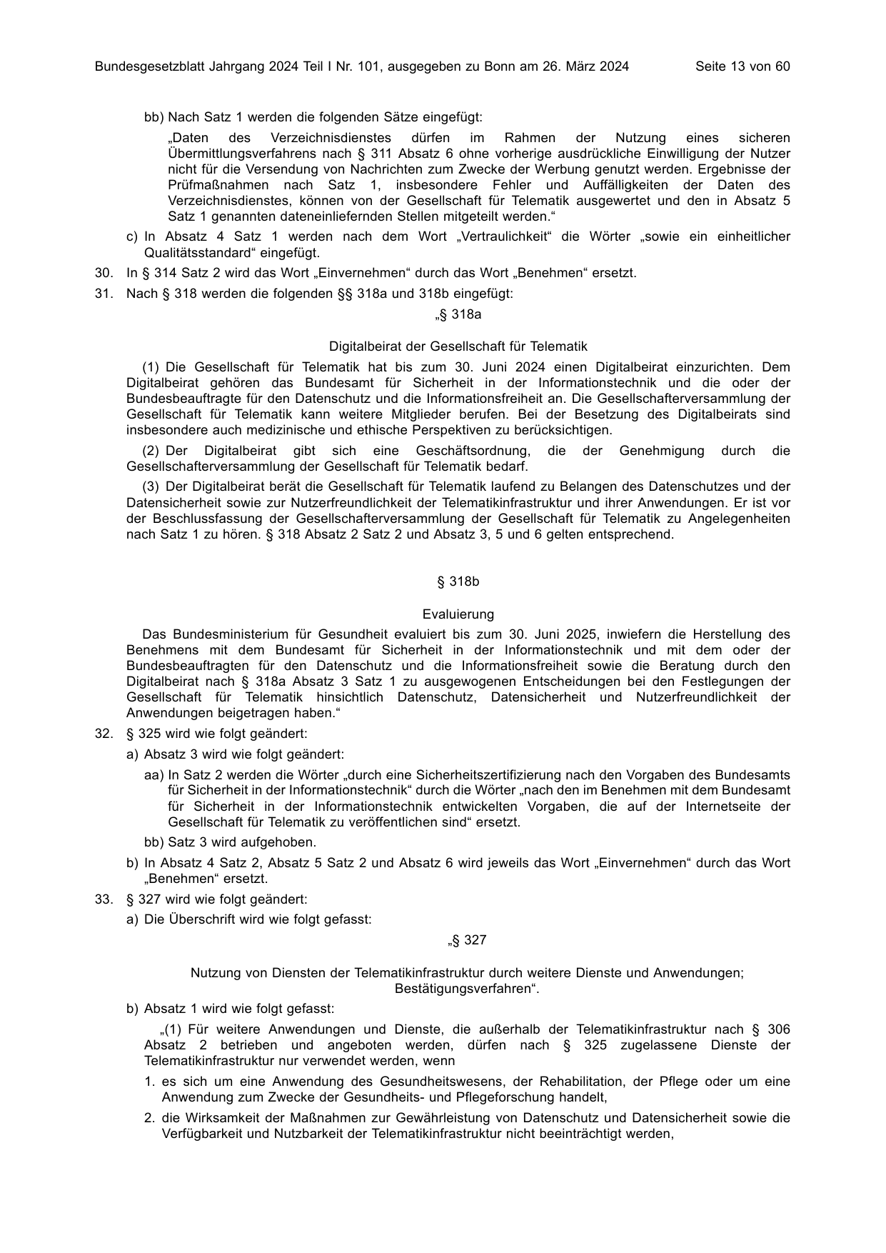 BGBl. 2024, Seite 13 — Originalseite als Abbildung