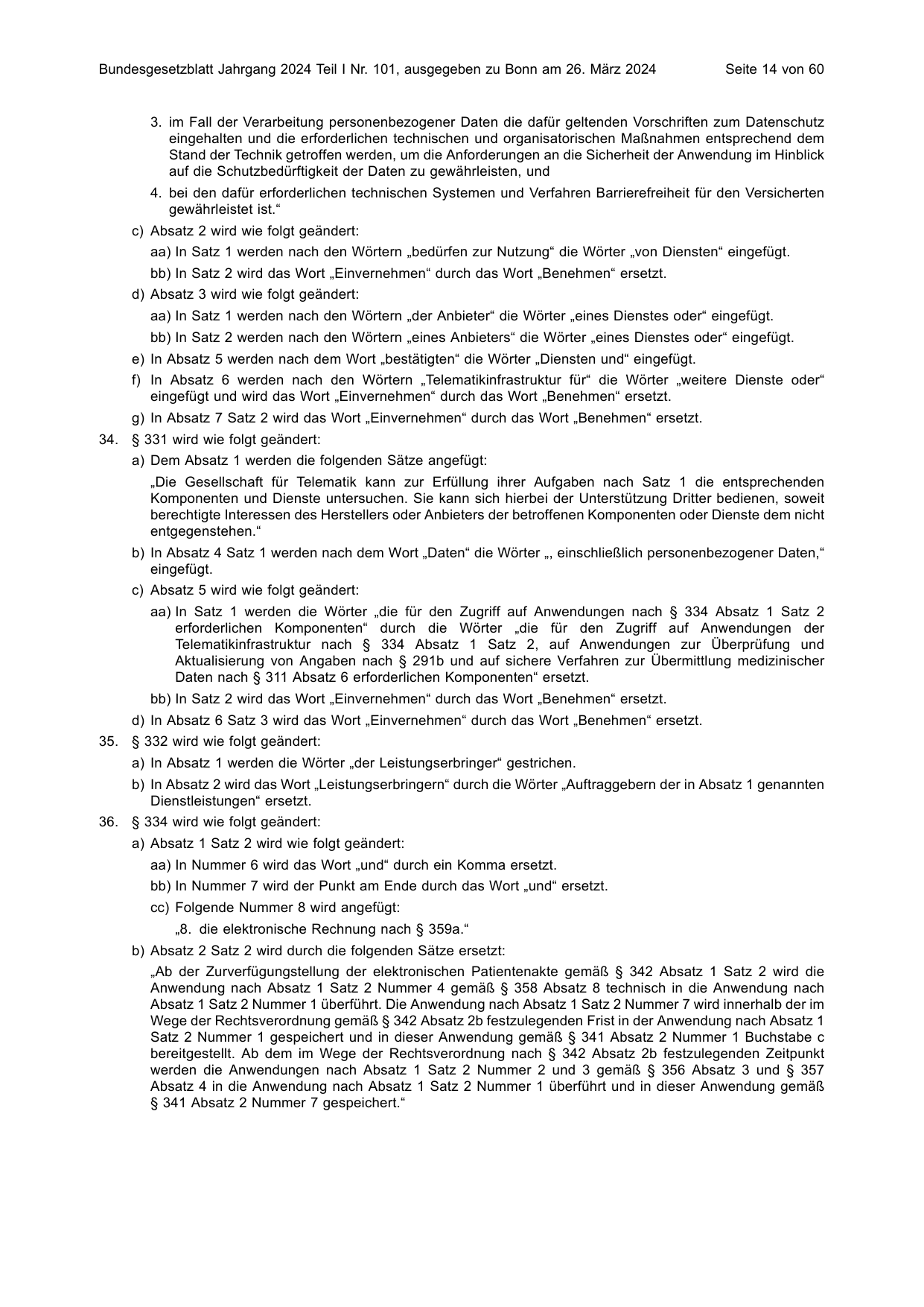 BGBl. 2024, Seite 14 — Originalseite als Abbildung