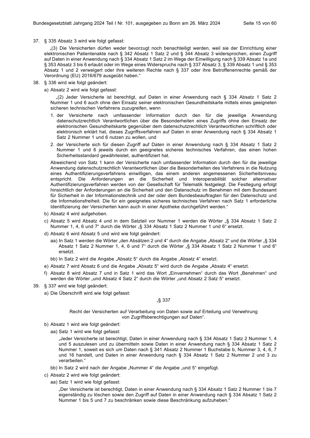 BGBl. 2024, Seite 15 — Originalseite als Abbildung