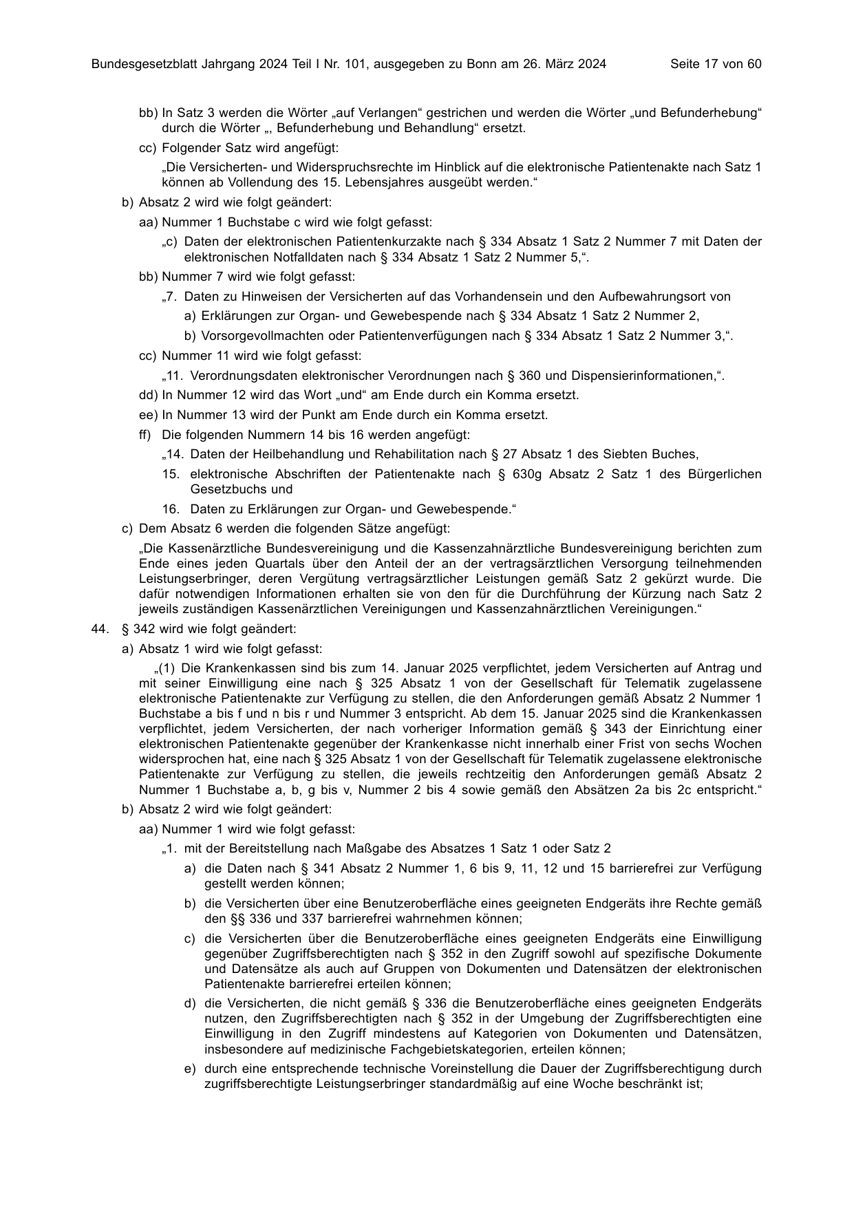 BGBl. 2024, Seite 17 — Originalseite als Abbildung