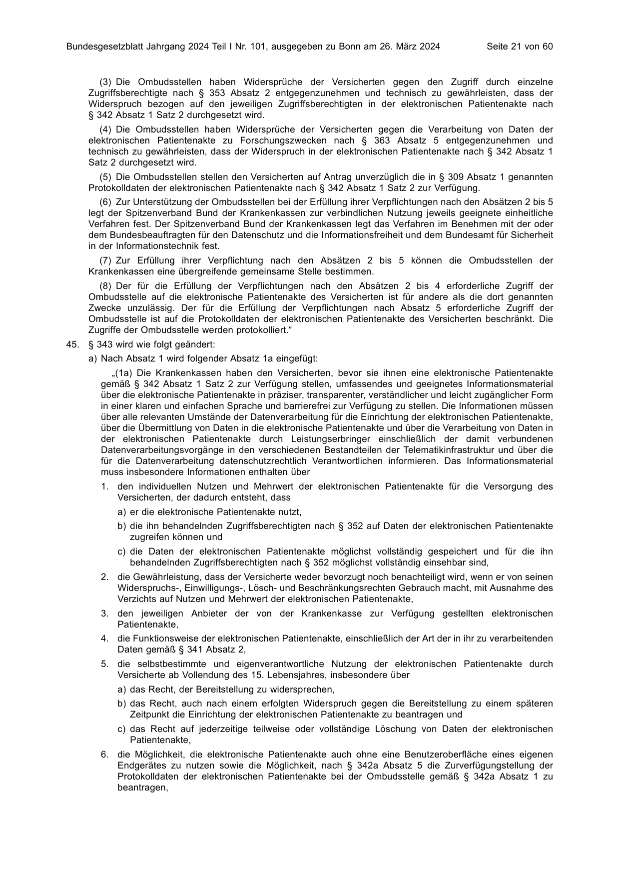 BGBl. 2024, Seite 21 — Originalseite als Abbildung