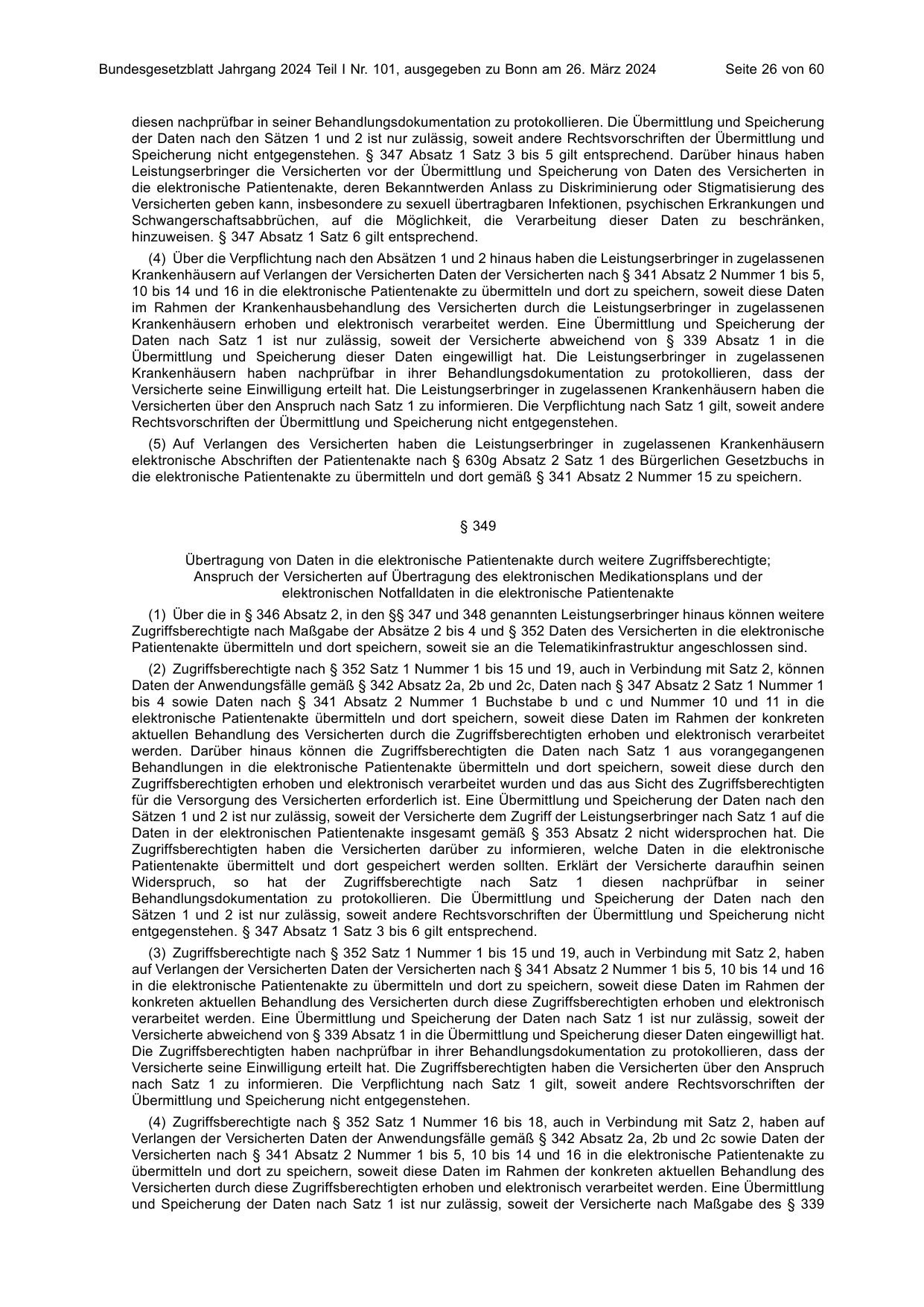 BGBl. 2024, Seite 26 — Originalseite als Abbildung