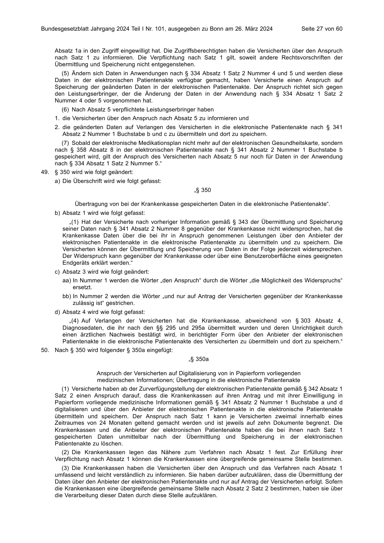BGBl. 2024, Seite 27 — Originalseite als Abbildung
