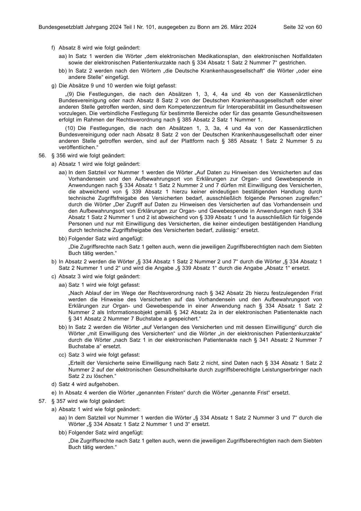 BGBl. 2024, Seite 32 — Originalseite als Abbildung