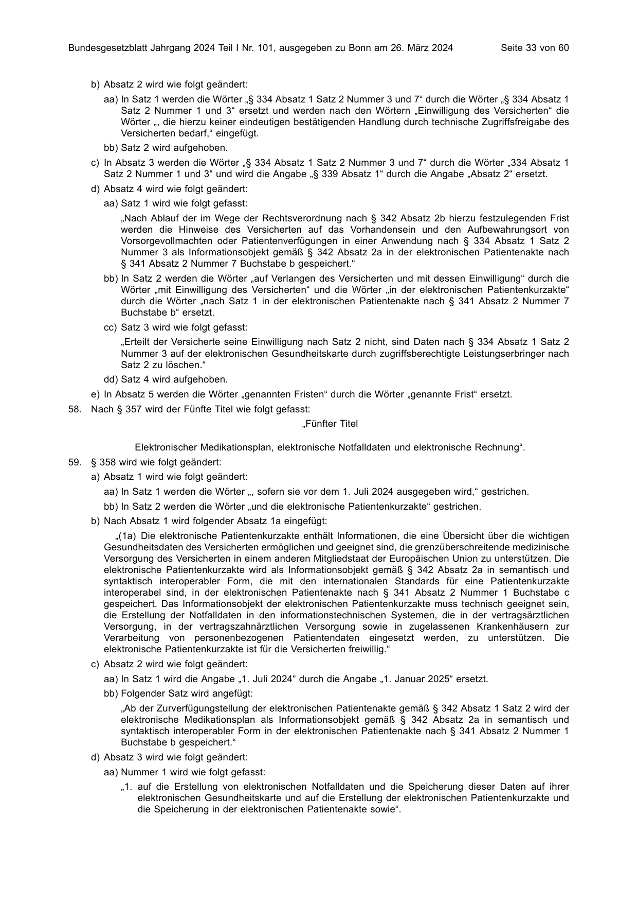 BGBl. 2024, Seite 33 — Originalseite als Abbildung