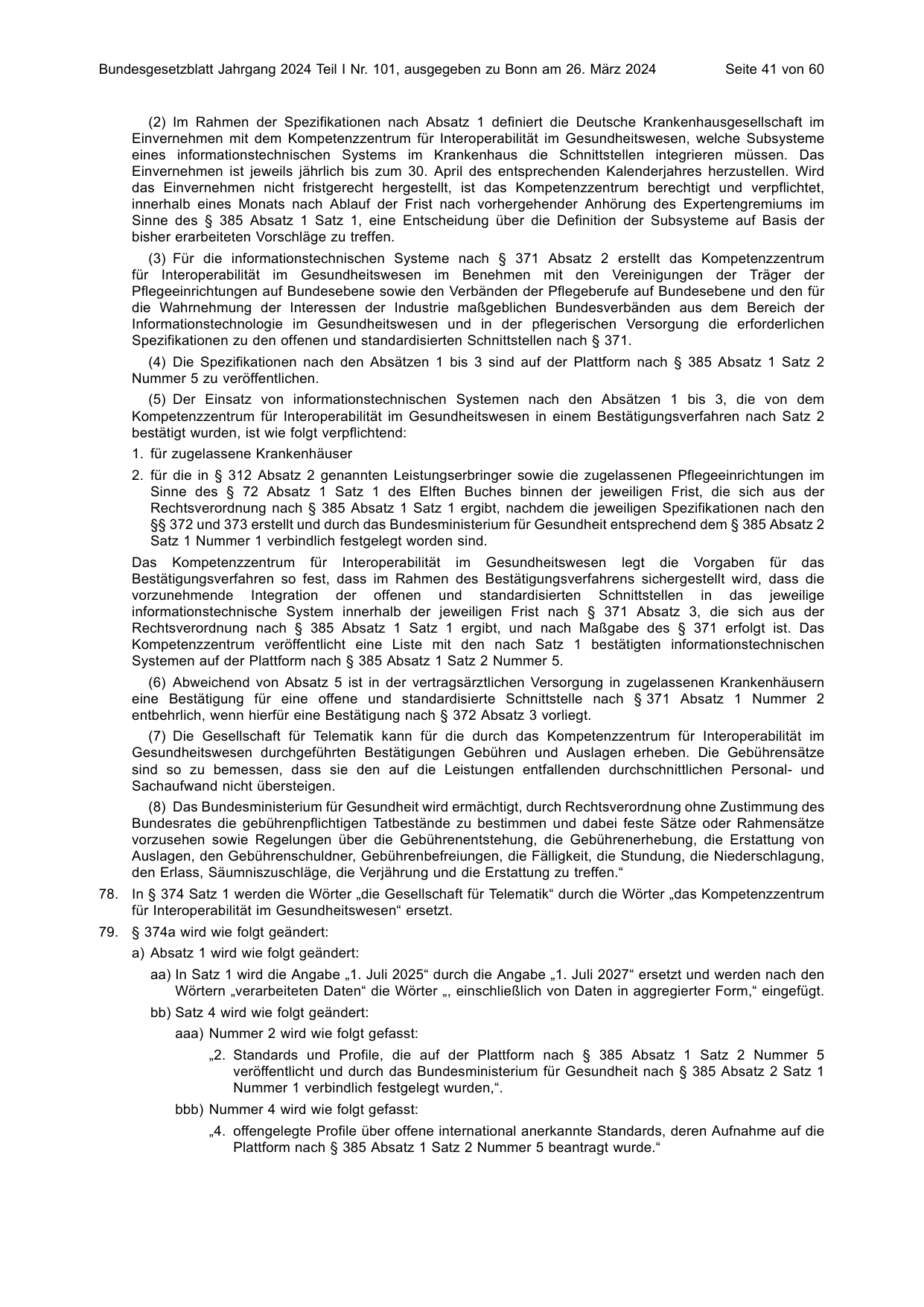 BGBl. 2024, Seite 41 — Originalseite als Abbildung