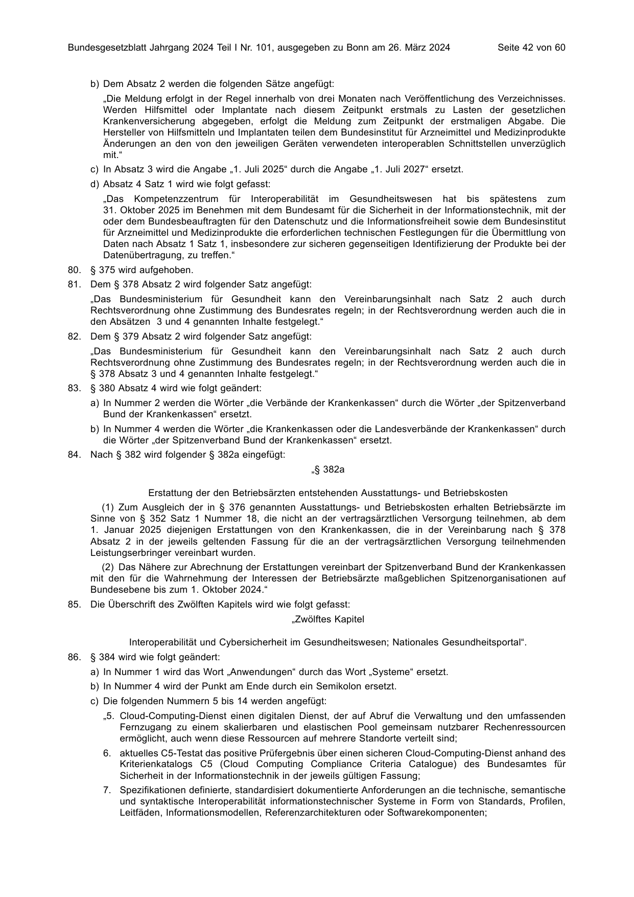 BGBl. 2024, Seite 42 — Originalseite als Abbildung