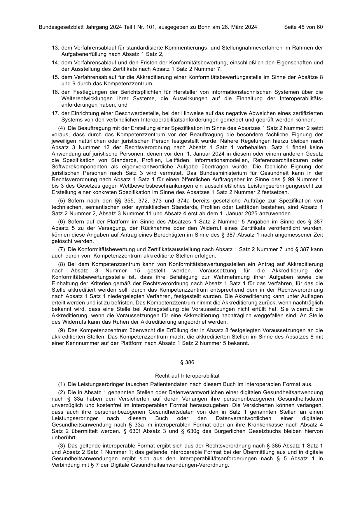 BGBl. 2024, Seite 45 — Originalseite als Abbildung