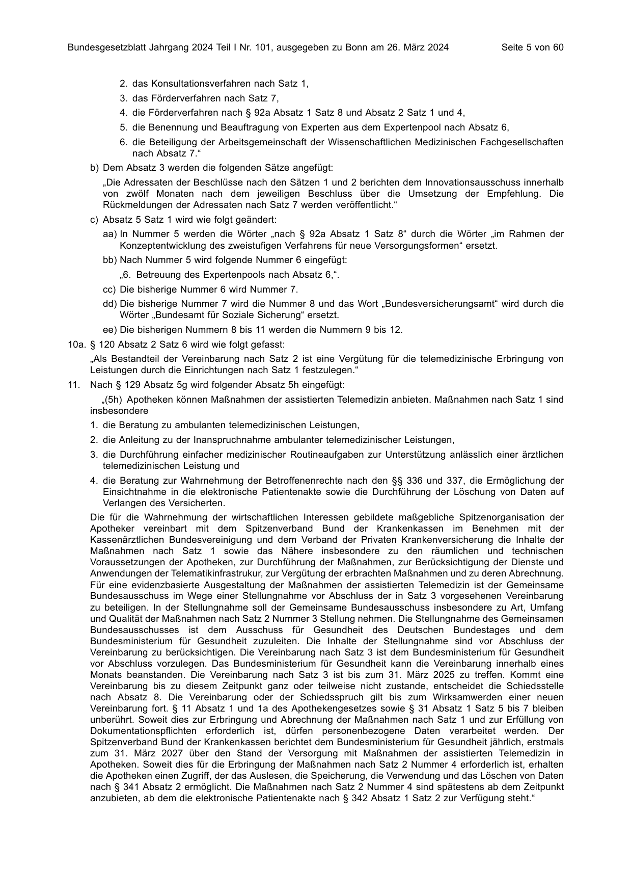 BGBl. 2024, Seite 5 — Originalseite als Abbildung