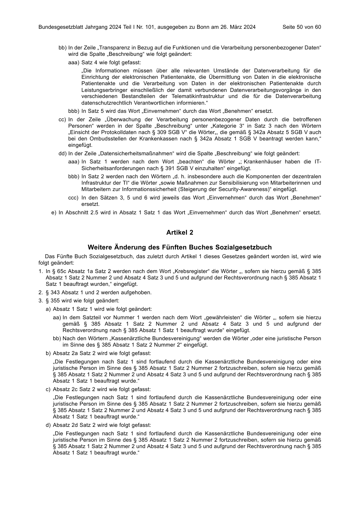 BGBl. 2024, Seite 50 — Originalseite als Abbildung
