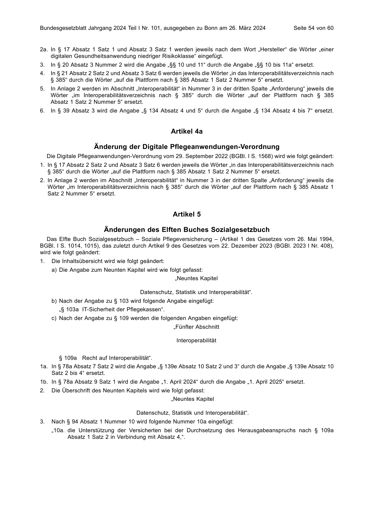 BGBl. 2024, Seite 54 — Originalseite als Abbildung