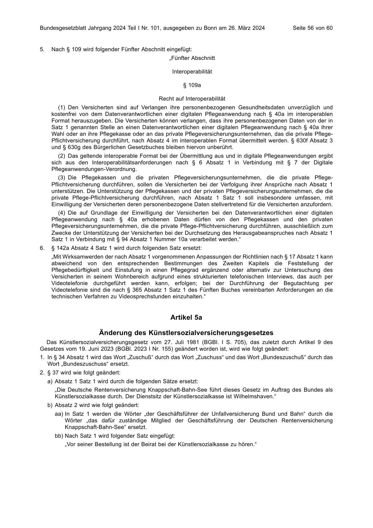 BGBl. 2024, Seite 56 — Originalseite als Abbildung