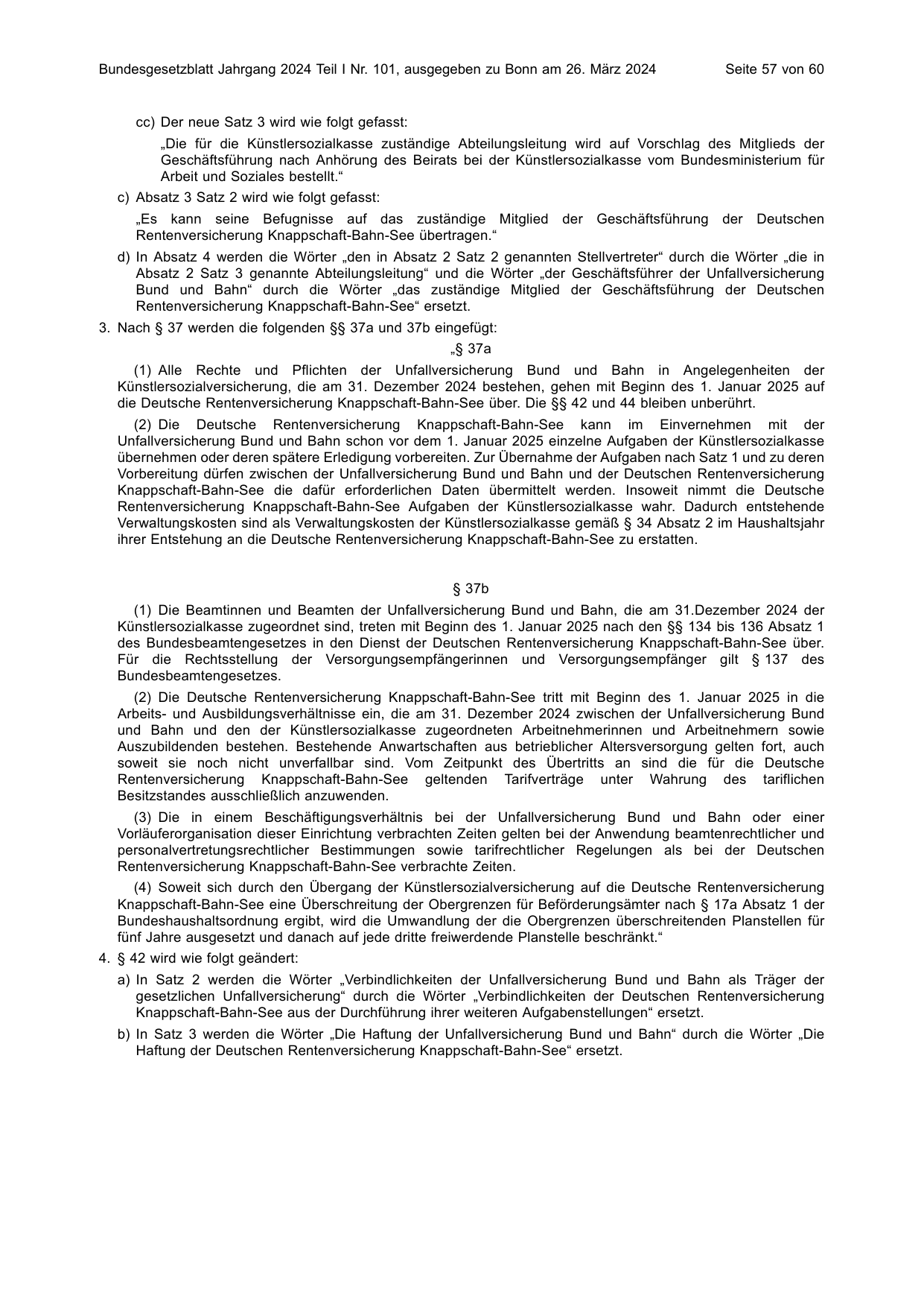 BGBl. 2024, Seite 57 — Originalseite als Abbildung