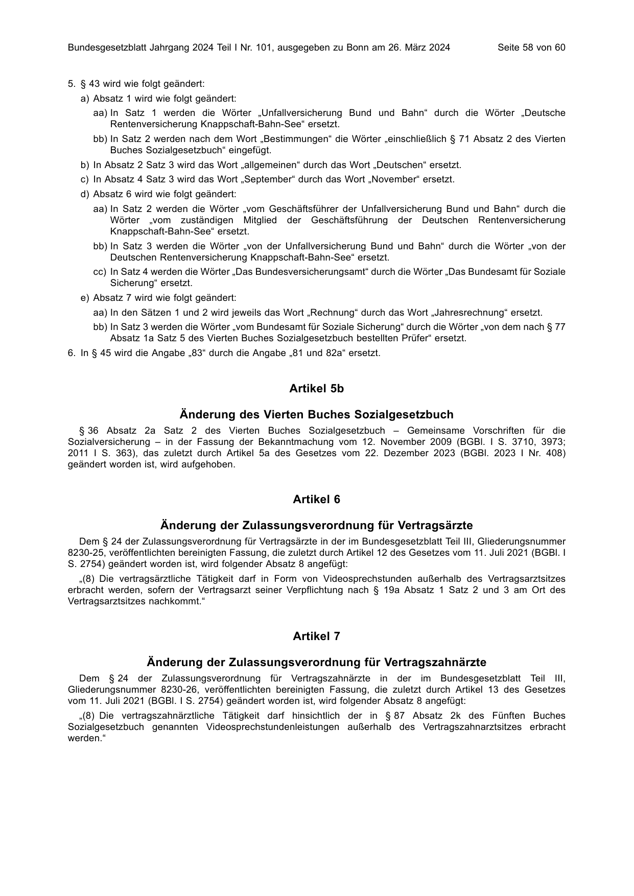 BGBl. 2024, Seite 58 — Originalseite als Abbildung