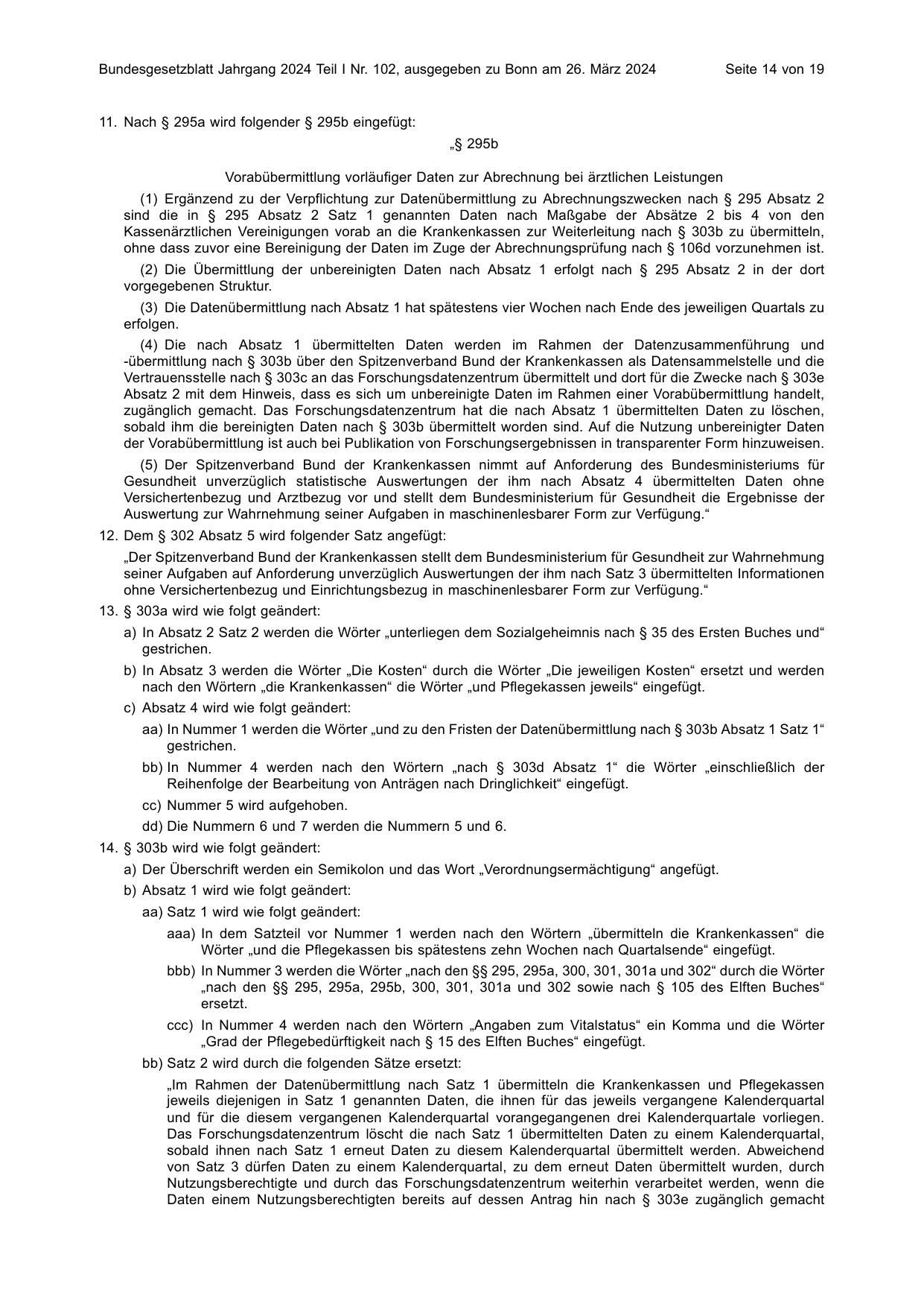 BGBl. 2024, Seite 14 — Originalseite als Abbildung