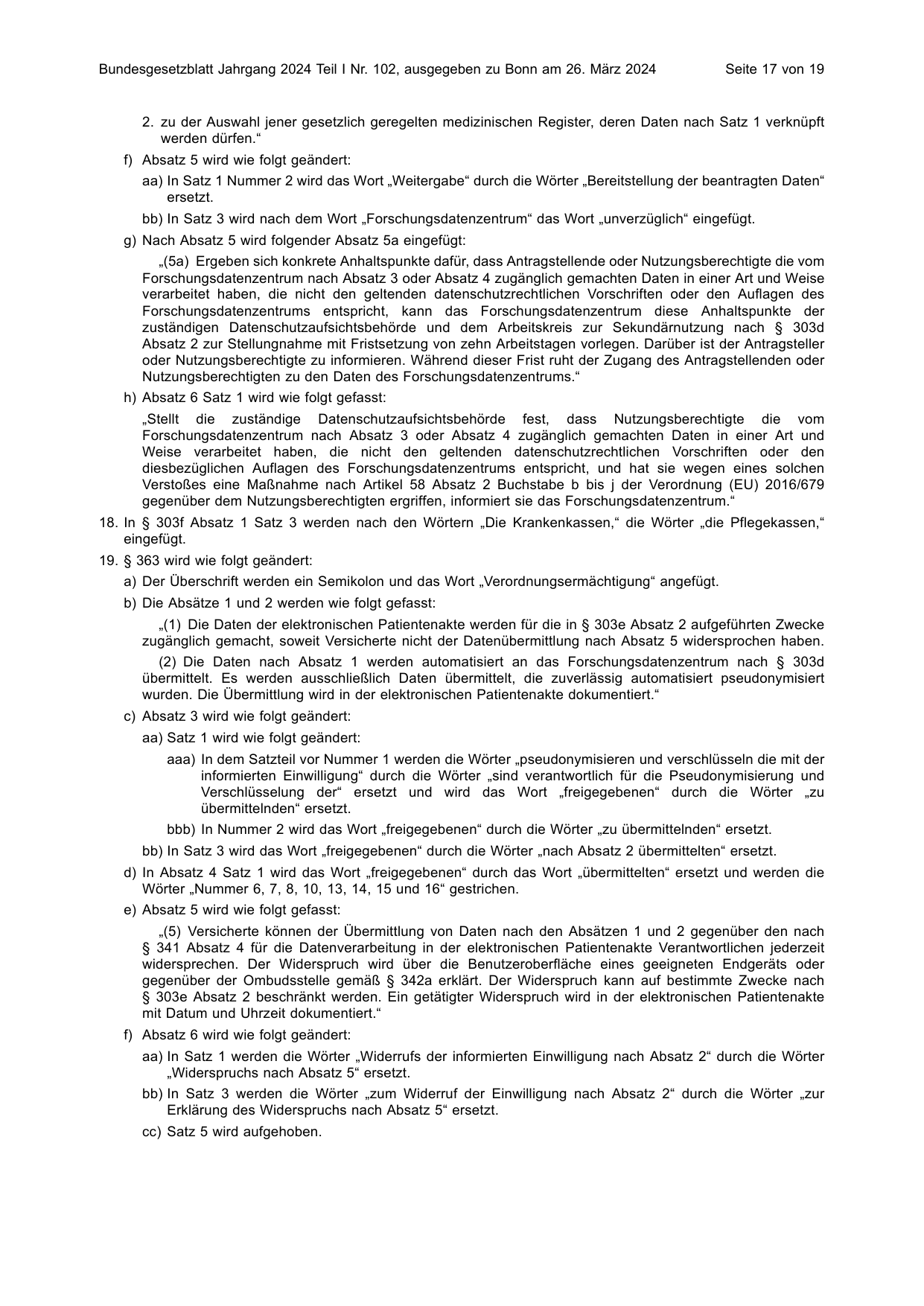 BGBl. 2024, Seite 17 — Originalseite als Abbildung