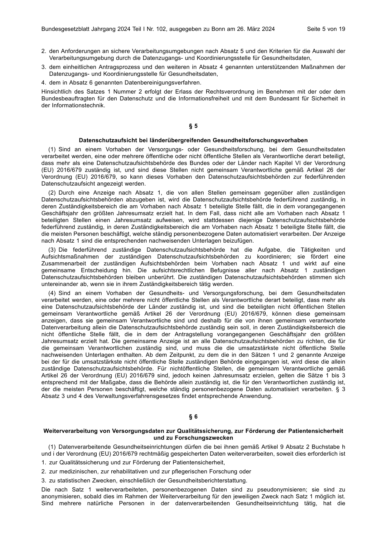 BGBl. 2024, Seite 5 — Originalseite als Abbildung