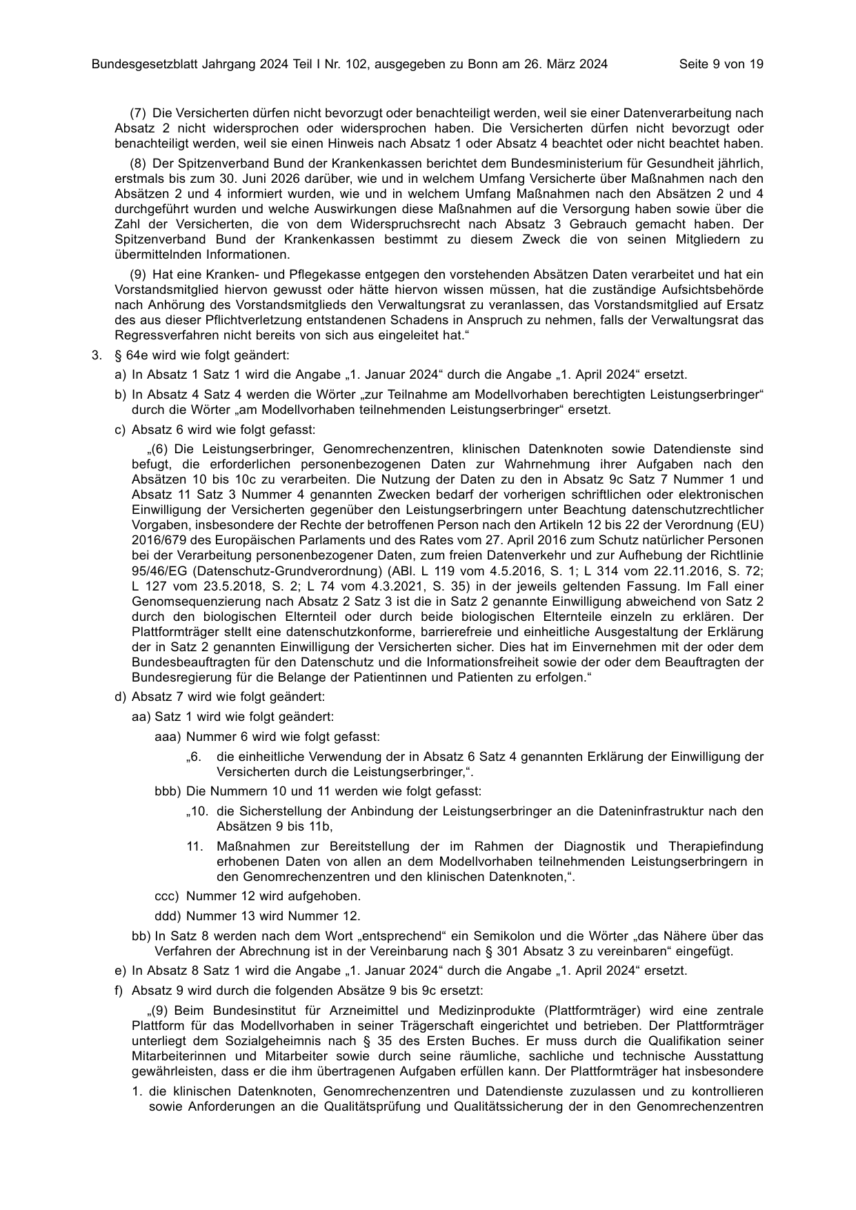 BGBl. 2024, Seite 9 — Originalseite als Abbildung