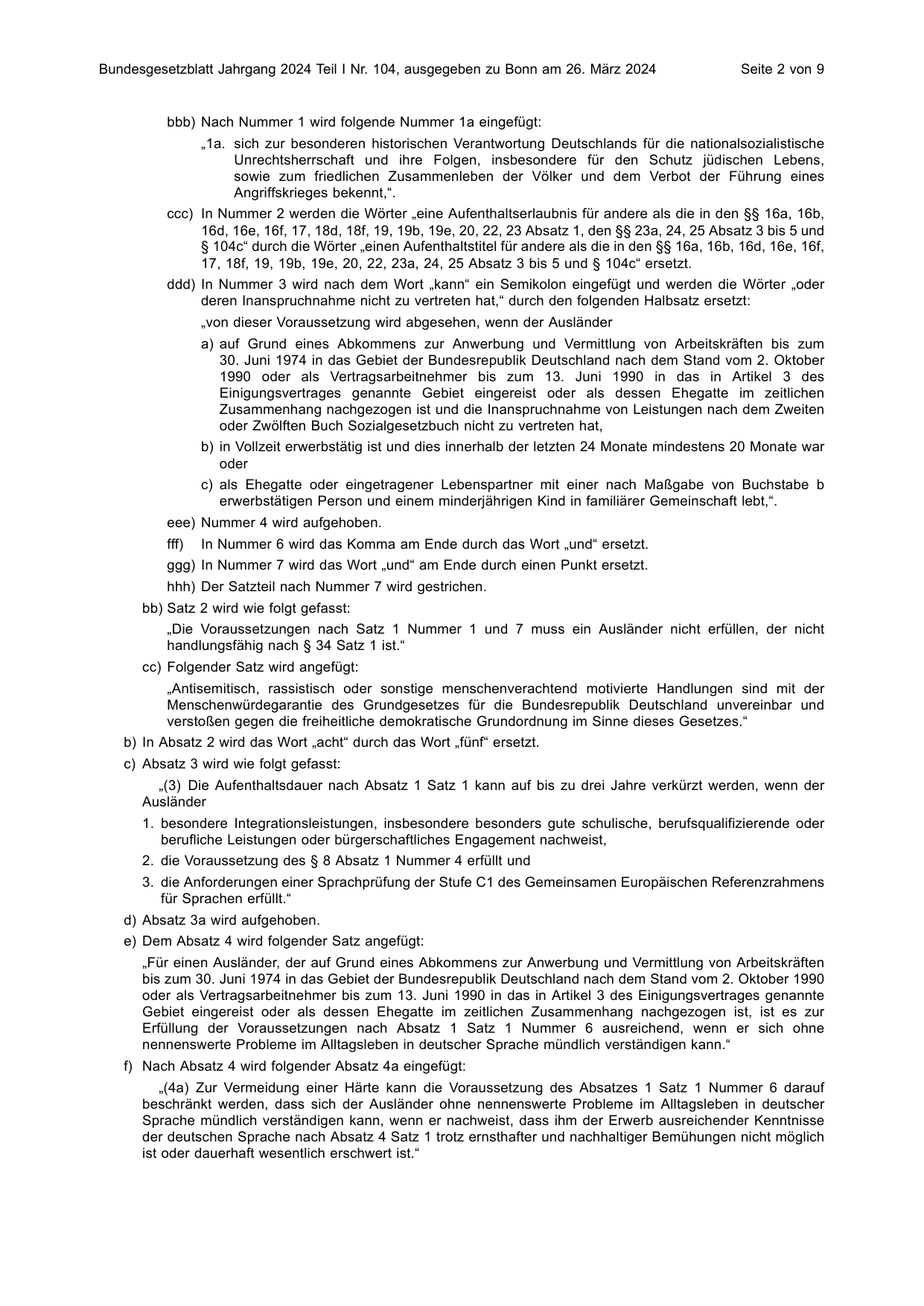 BGBl. 2024, Seite 2 — Originalseite als Abbildung