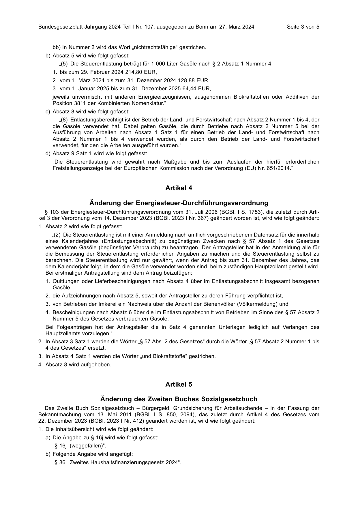 BGBl. 2024, Seite 3 — Originalseite als Abbildung