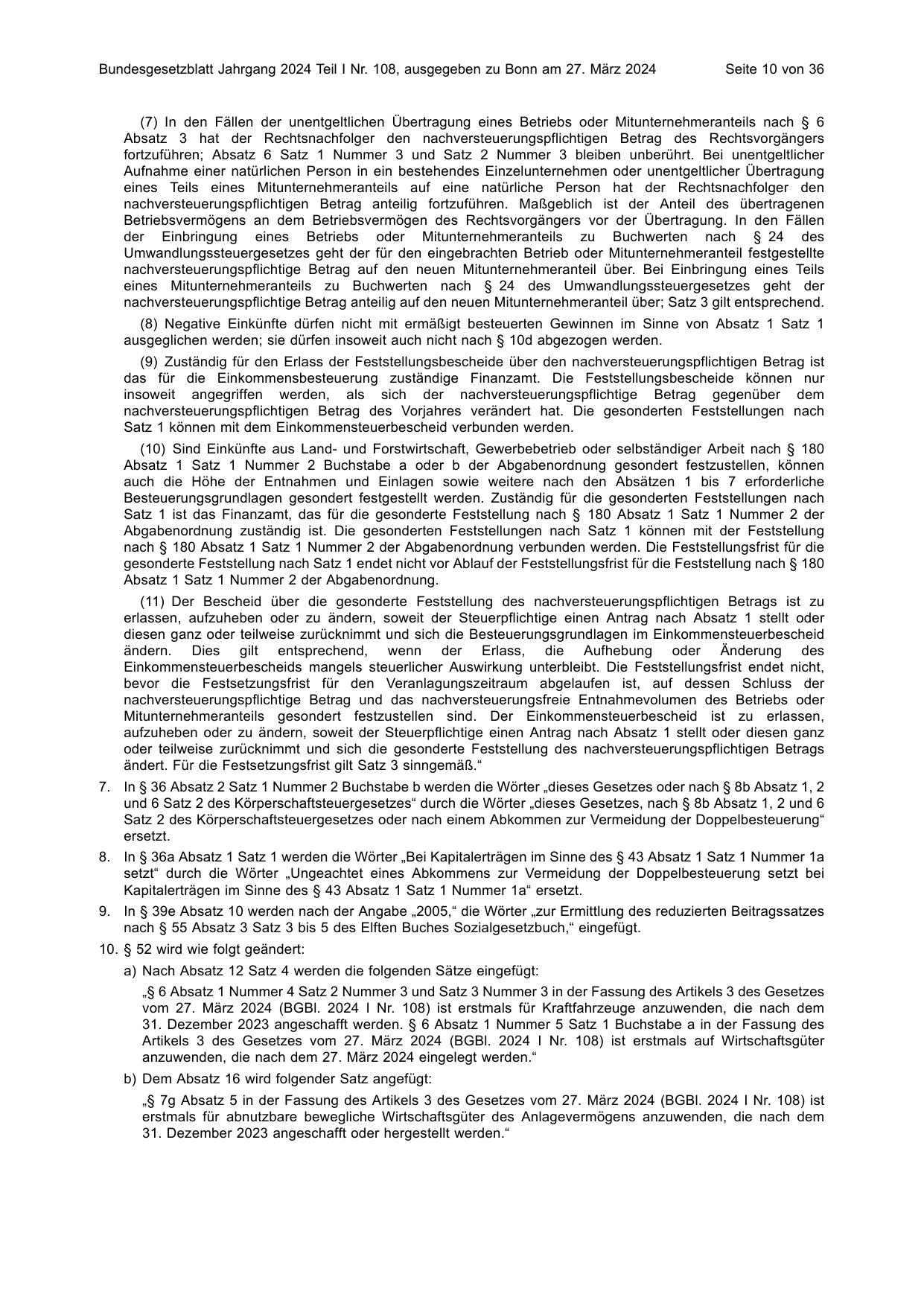 BGBl. 2024, Seite 10 — Originalseite als Abbildung
