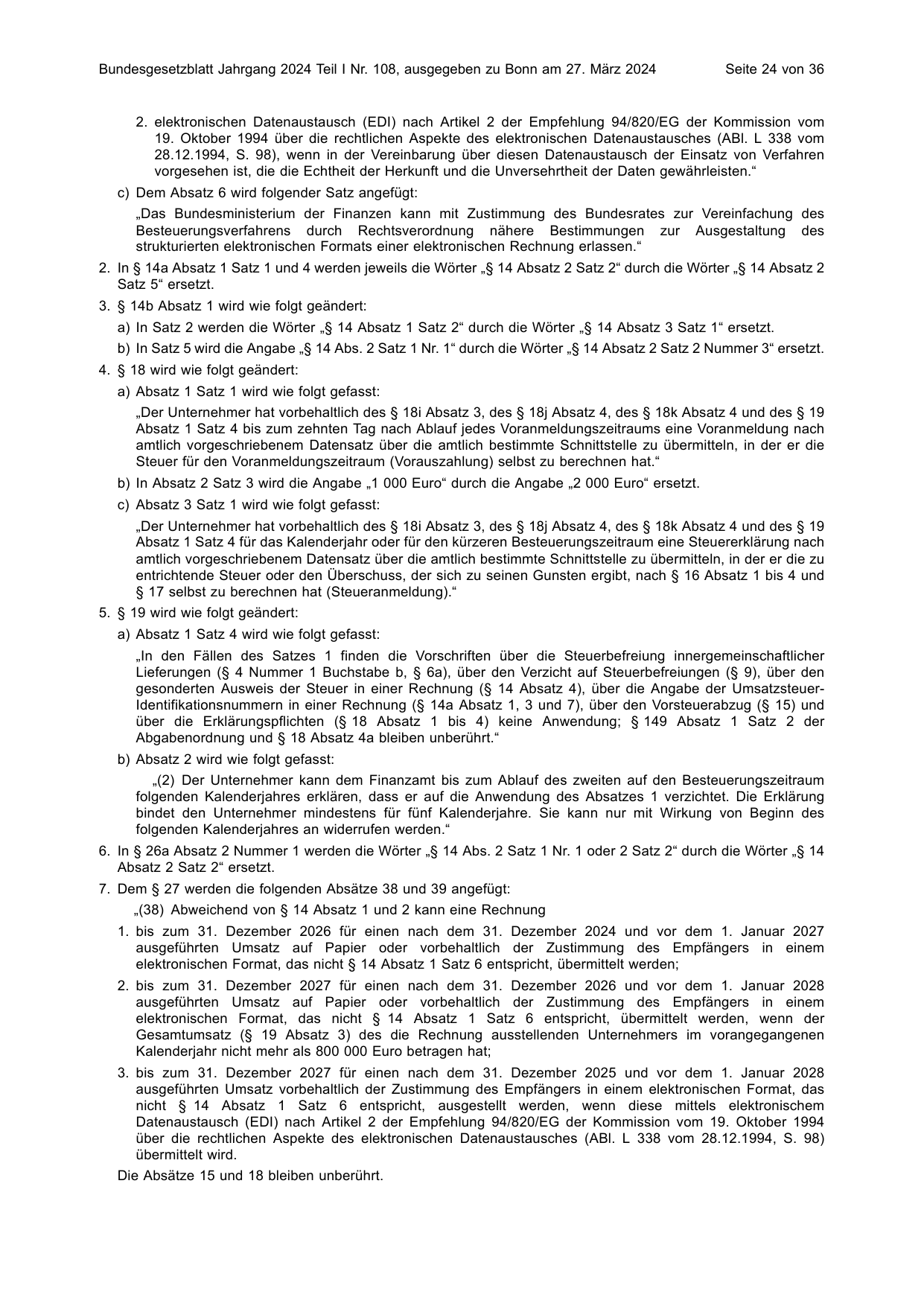 BGBl. 2024, Seite 24 — Originalseite als Abbildung