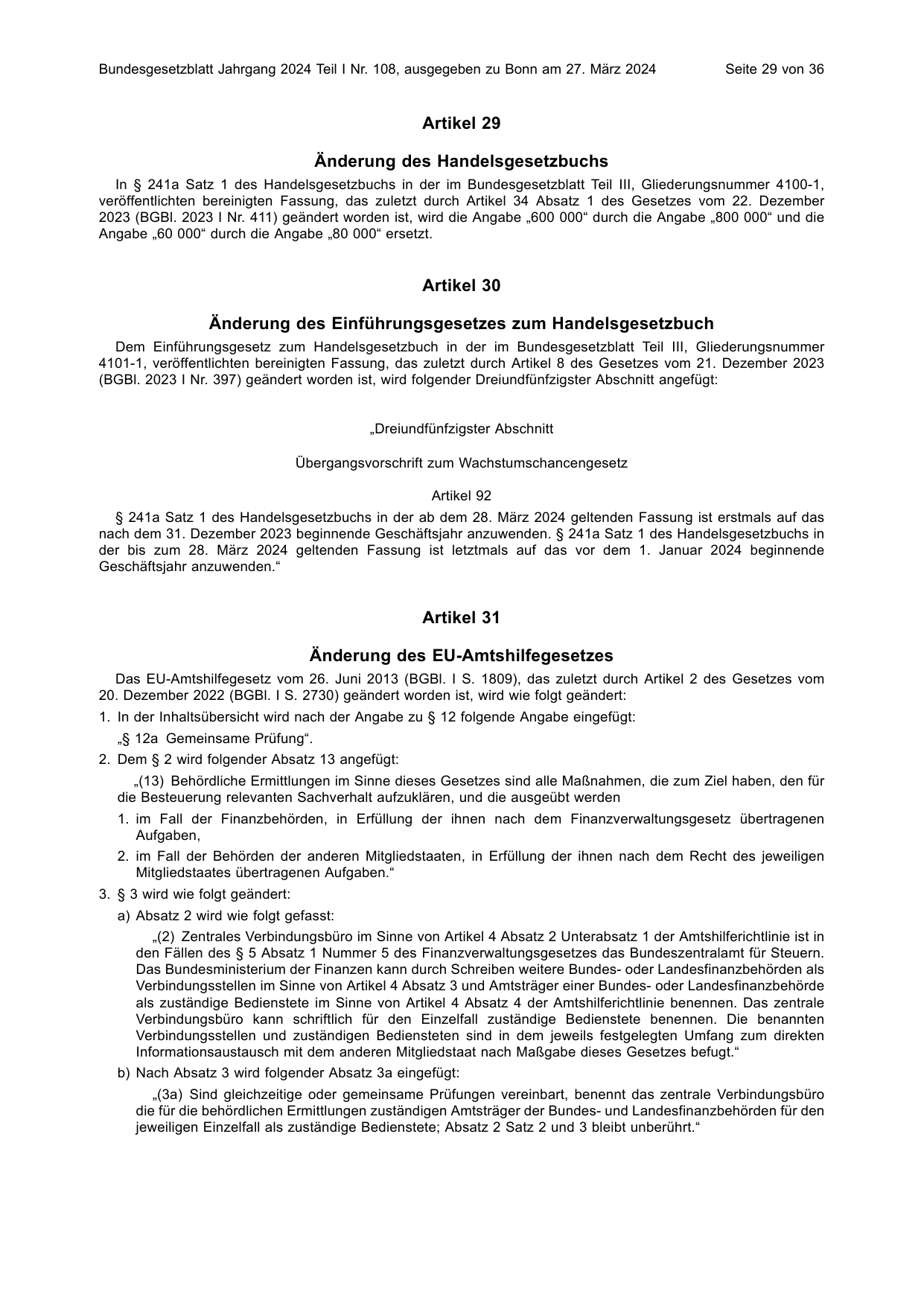 BGBl. 2024, Seite 29 — Originalseite als Abbildung