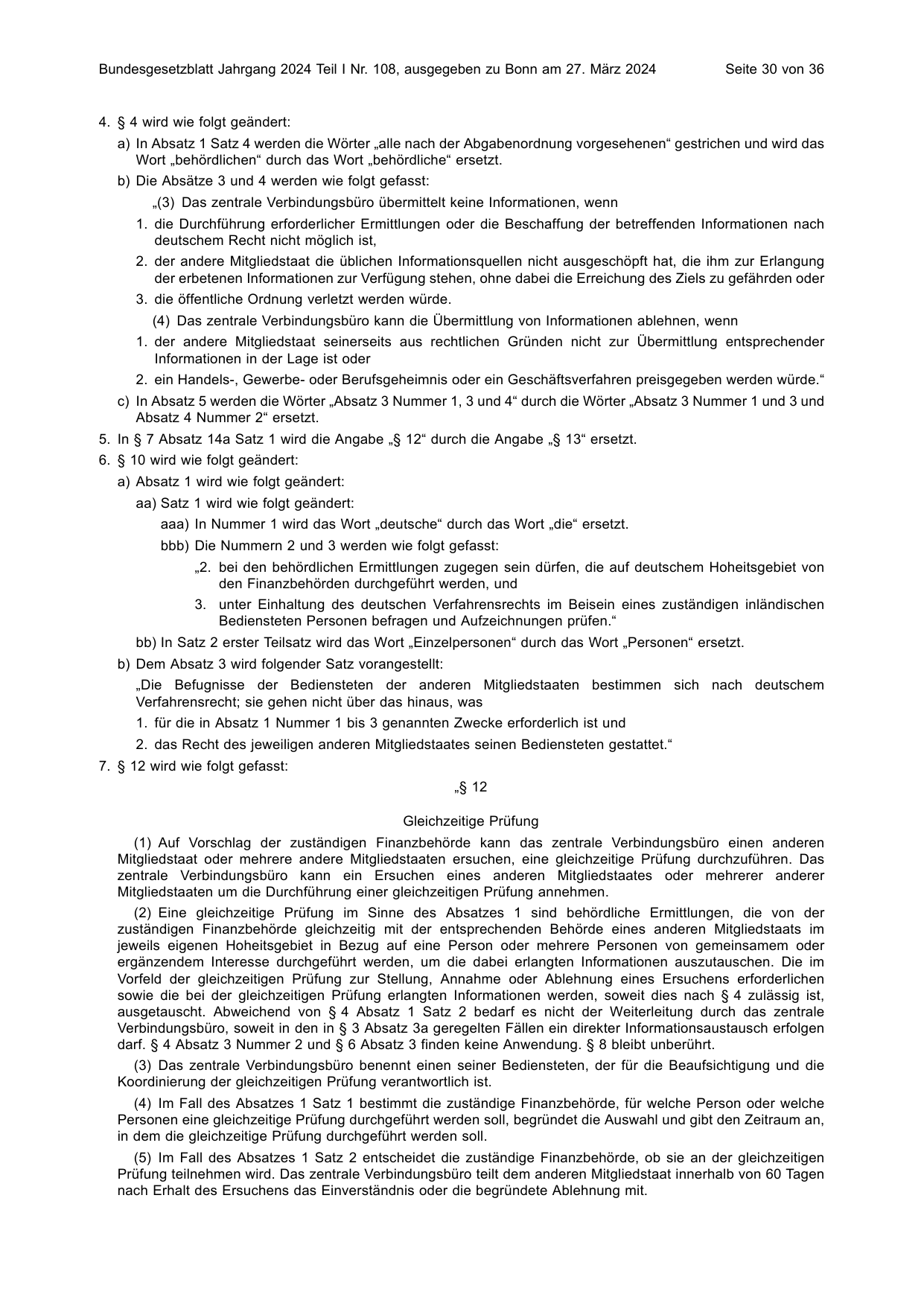BGBl. 2024, Seite 30 — Originalseite als Abbildung